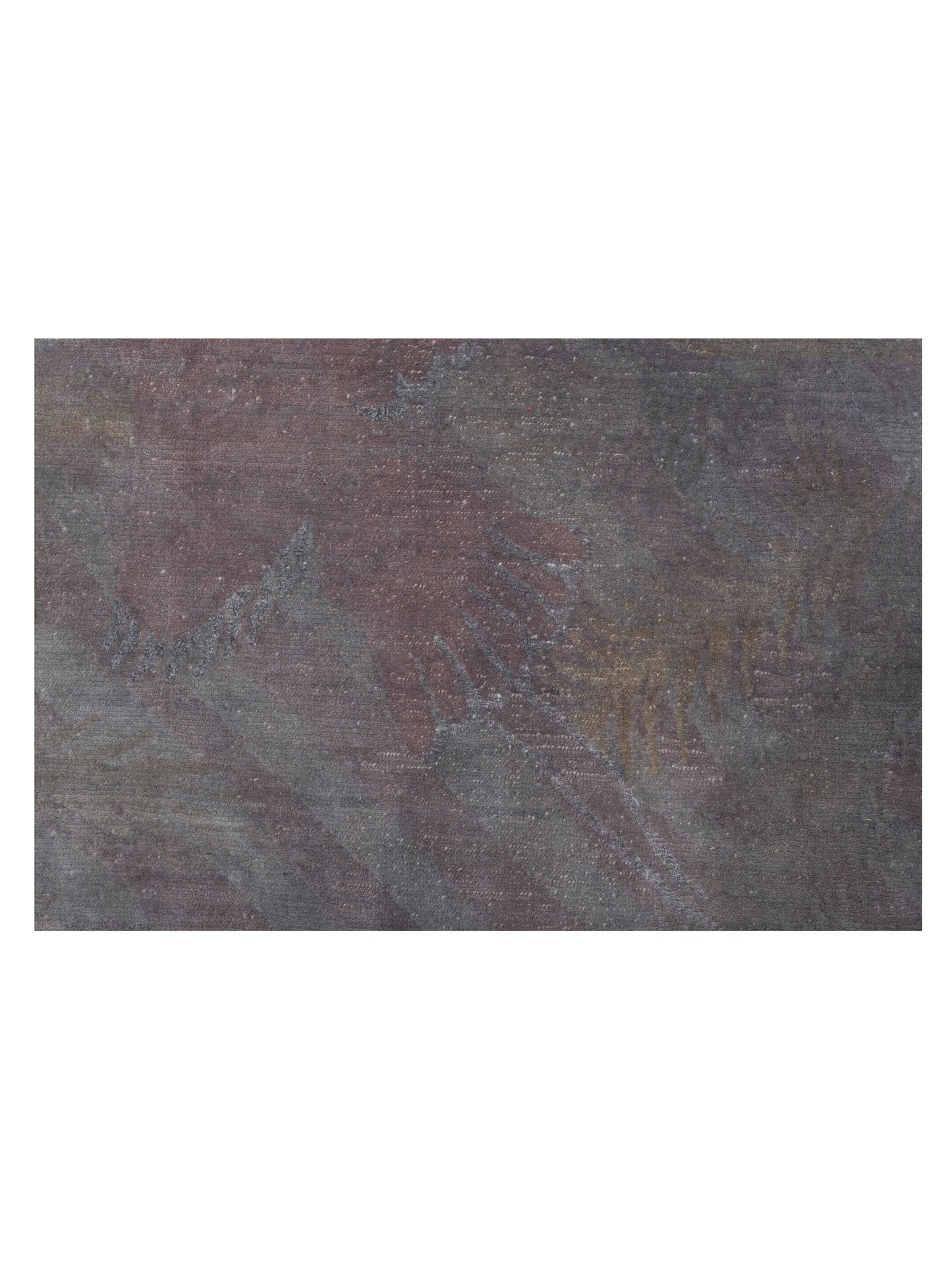 Vintage 951007 Silver Plum 8.1x9.1 Hand Knotted Rug