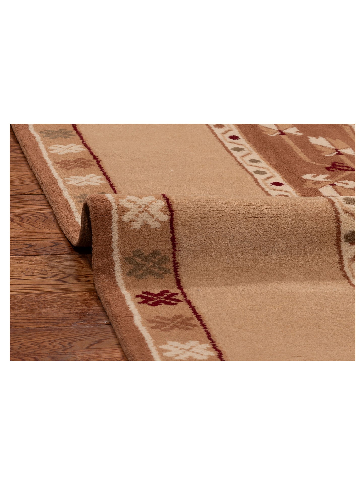 Milas 999104 Ivory Ivory 5.4x8.2 Hand Knotted Rug