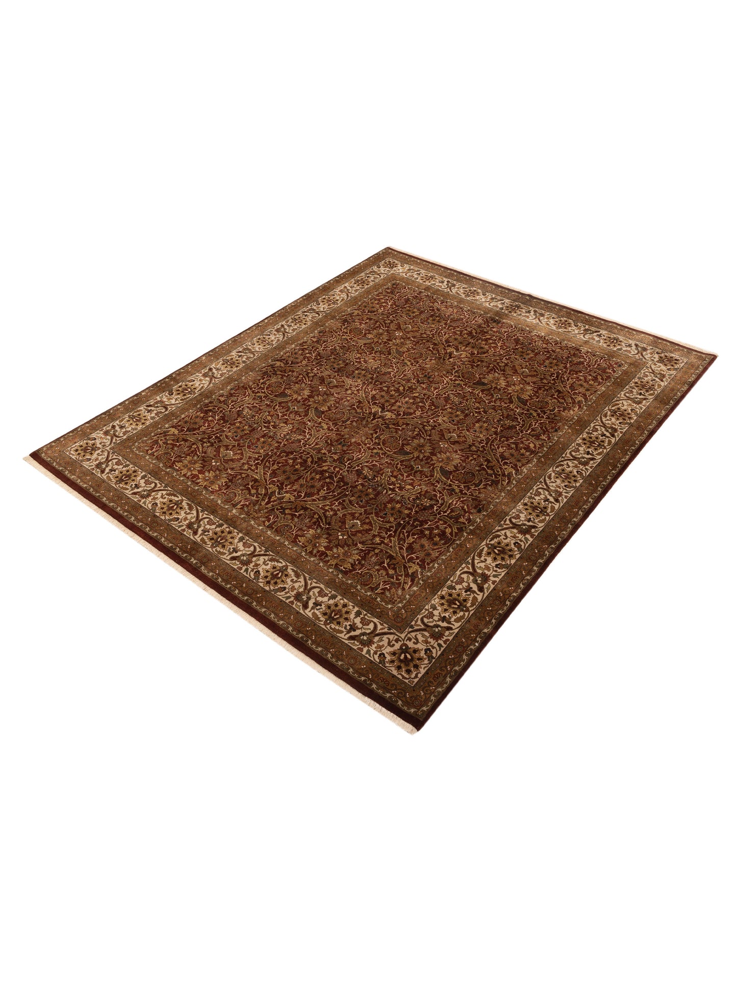 Empire 999159 Brown Ivory 7.11x9.8 Hand Knotted Rug
