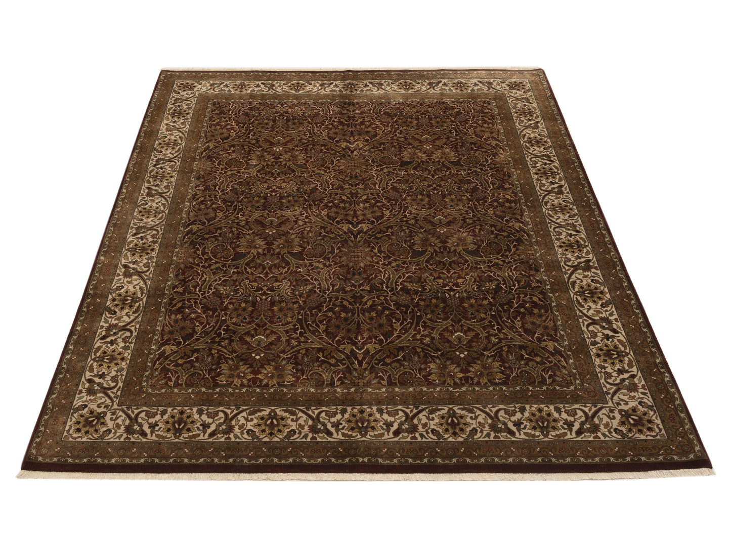 Empire 999159 Brown Ivory 7.11x9.8 Hand Knotted Rug