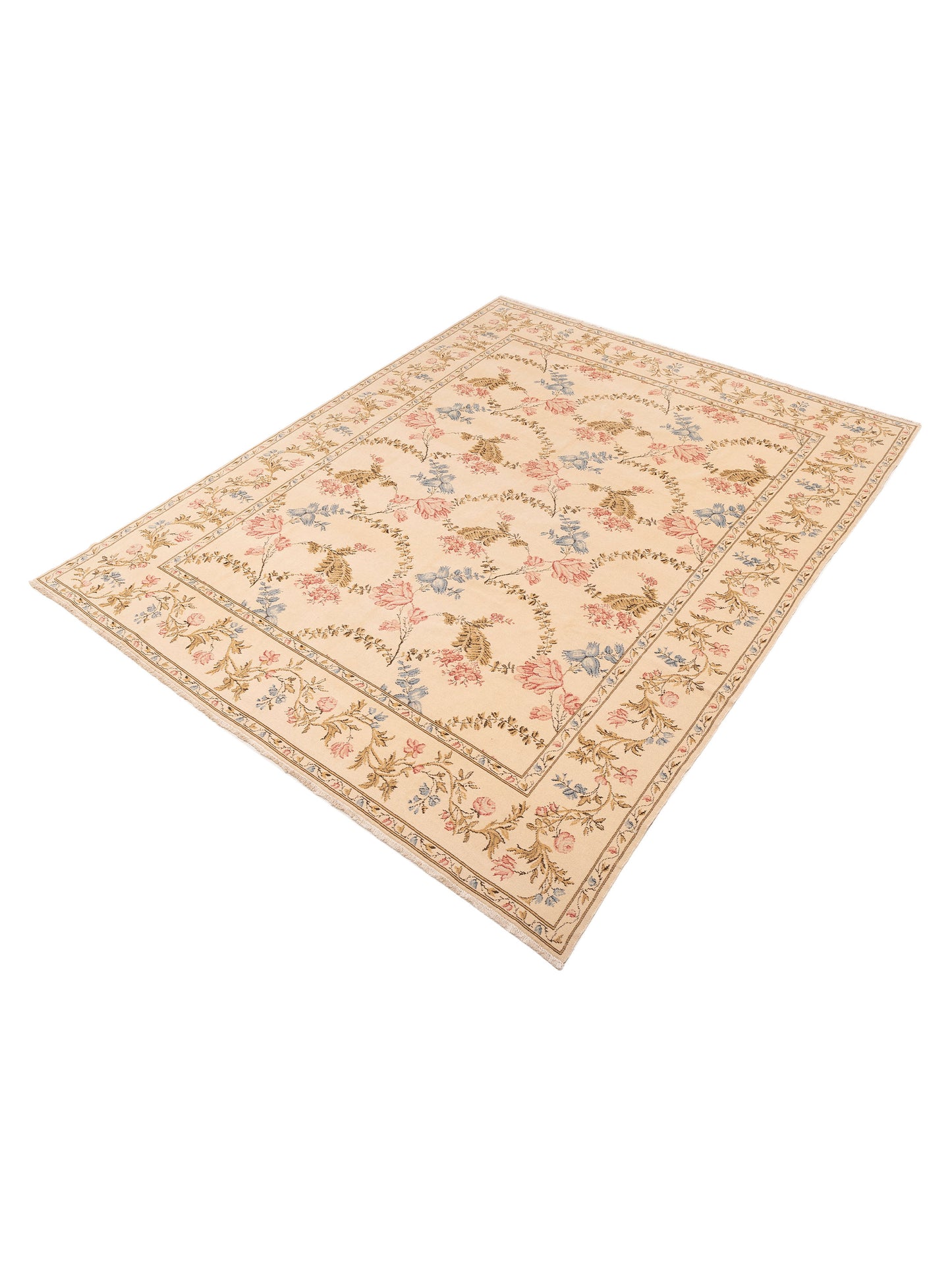 Bouquet 999922 Cream Cream 9.1x11.8 Hand Knotted Rug