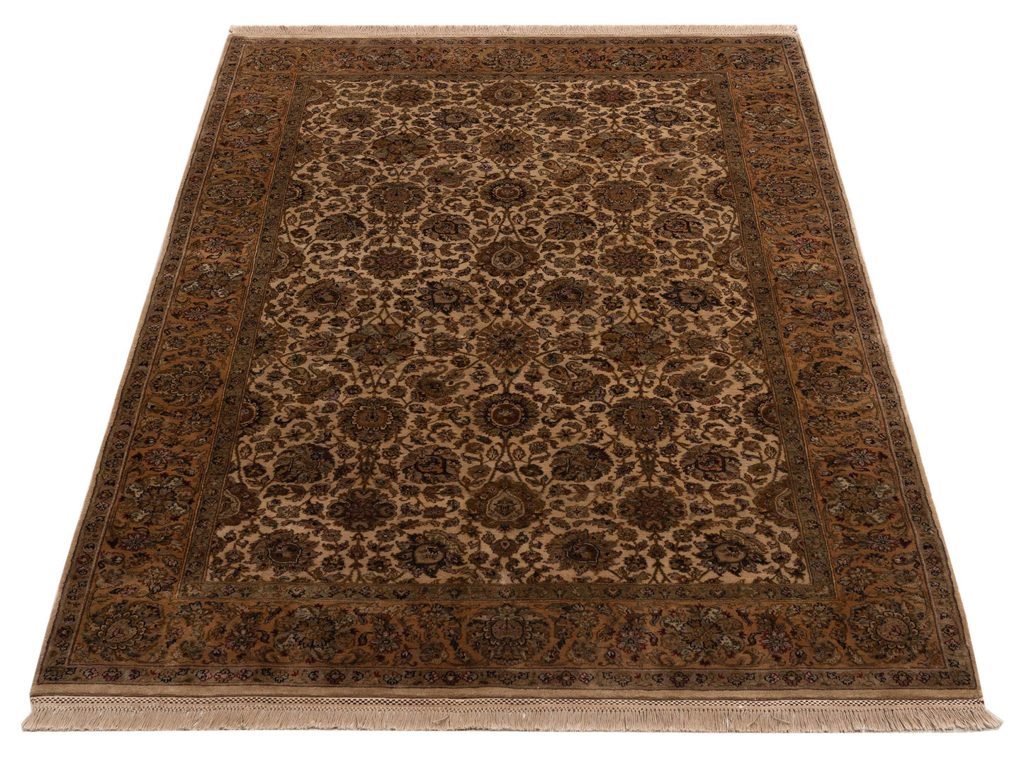 Crown 999931 Ivory Beige 6x9.1 Hand Knotted Rug