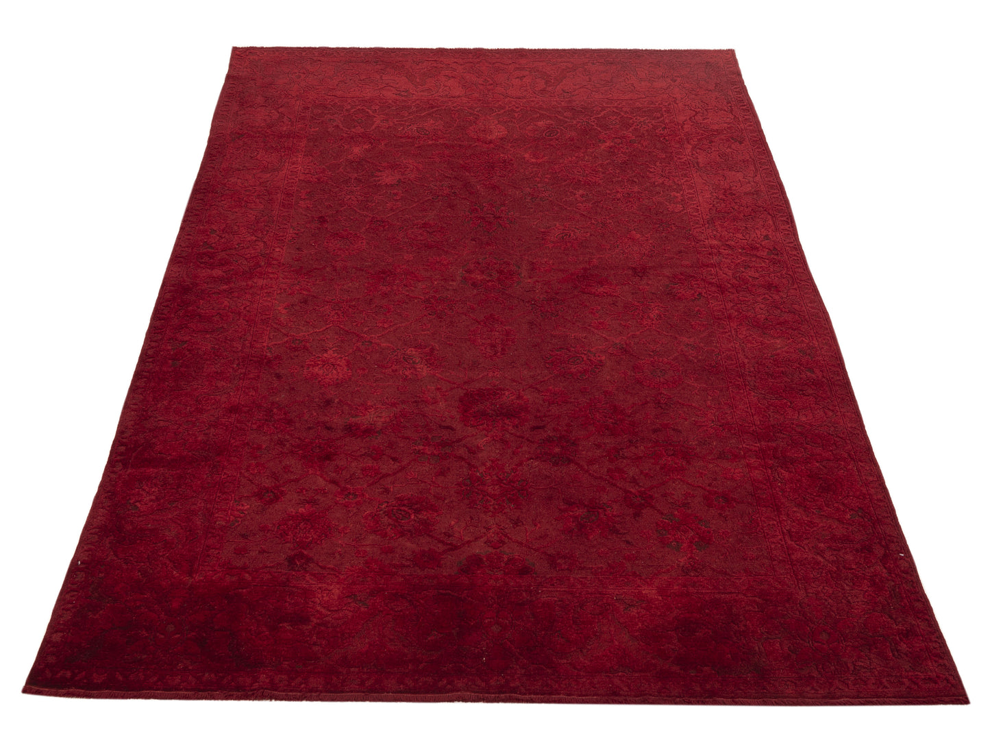 Vintage 999933 Red 7x10.7 Hand Knotted Rug