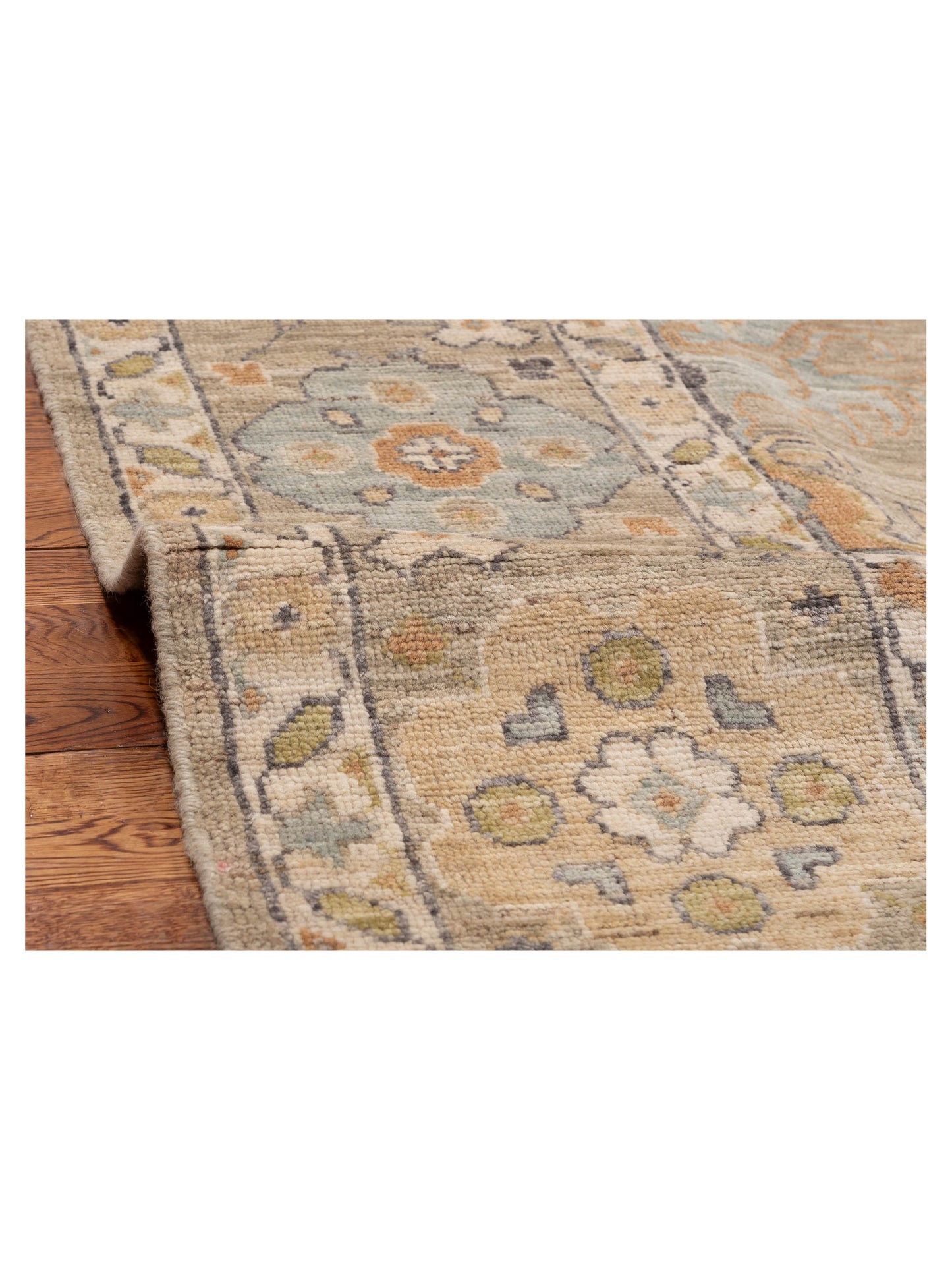 Oushak Shah 999941 Light Gray Light Gray 8.3x10.3 Hand Knotted Rug