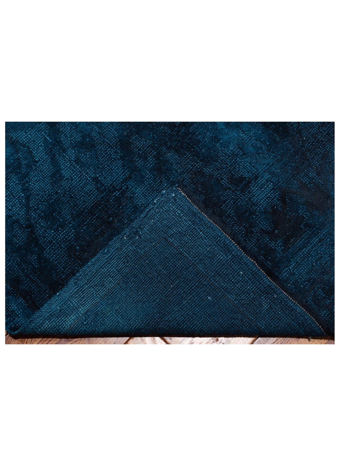 Vintage 999997 Teal Blue 10.9x14.9 Hand Knotted Rug