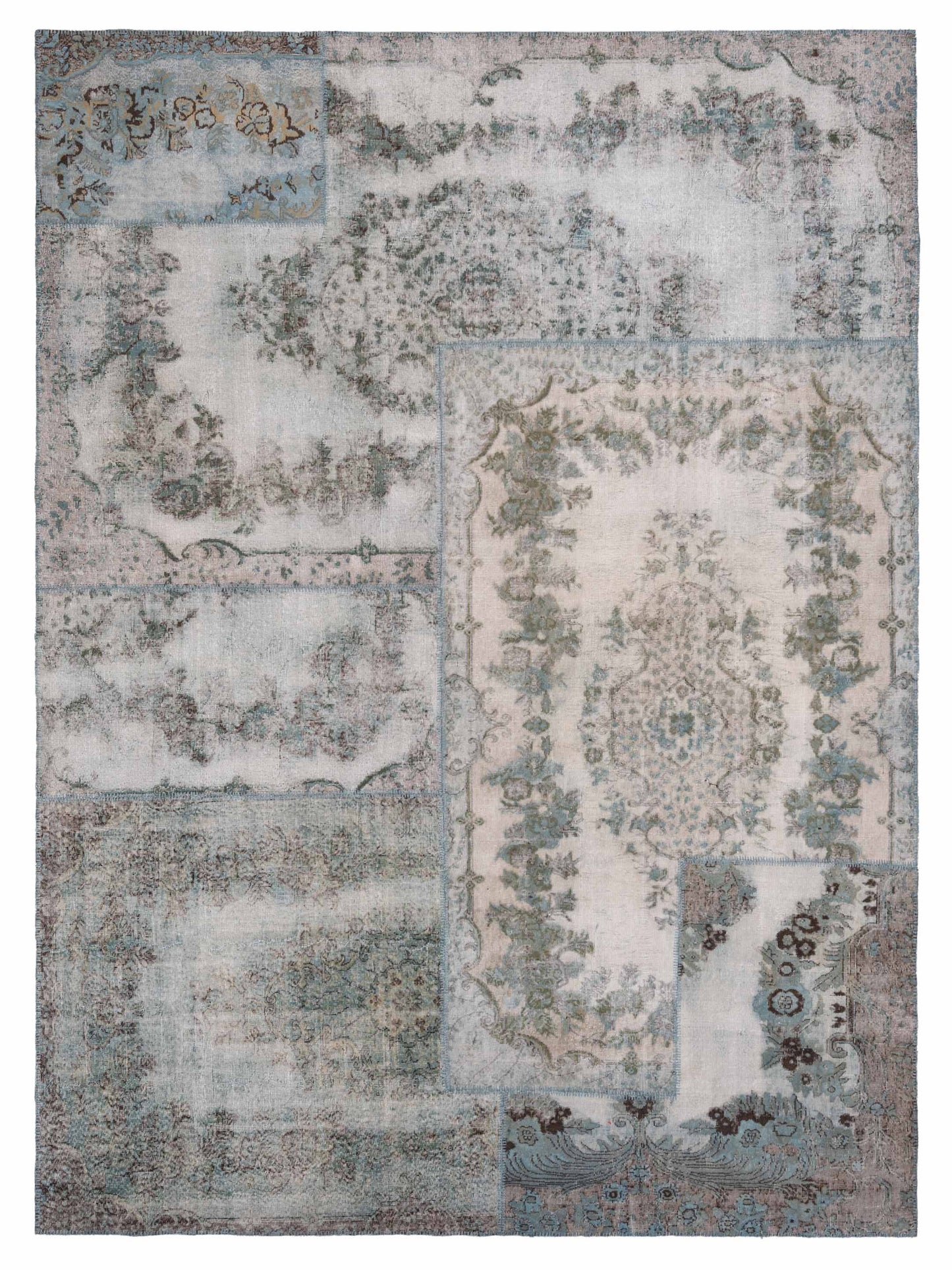 Pasha Turkish Vestige Patchwork Blue Contemporary