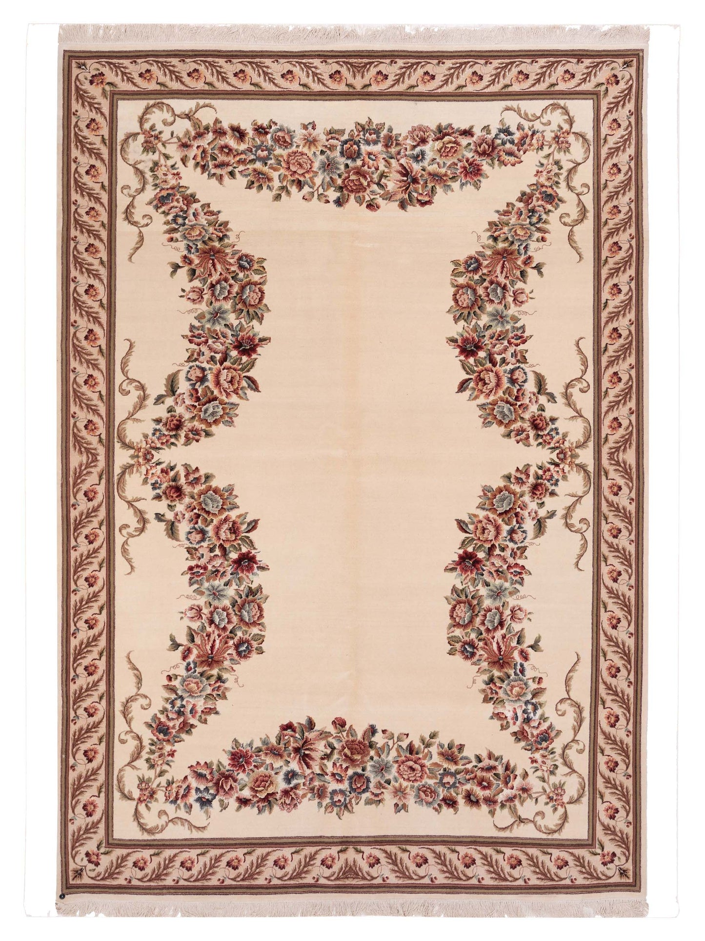 Pasha Magnolia Silk Ivory Beige Traditional