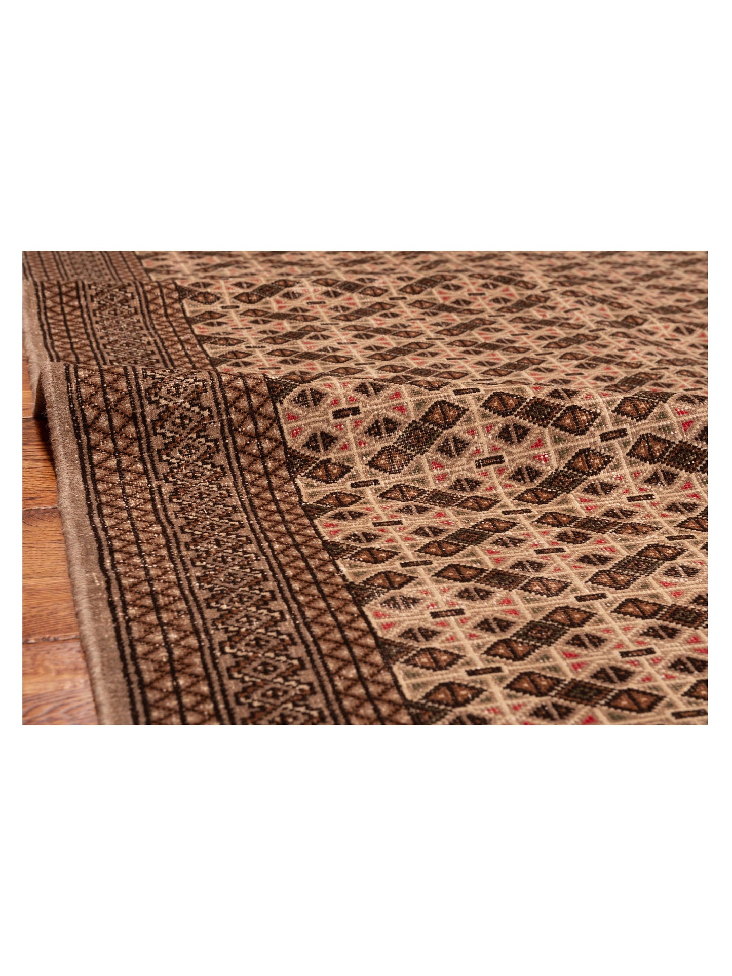 Persian 147655 Ivory Brown 4.7x6.4 Hand Knotted Rug