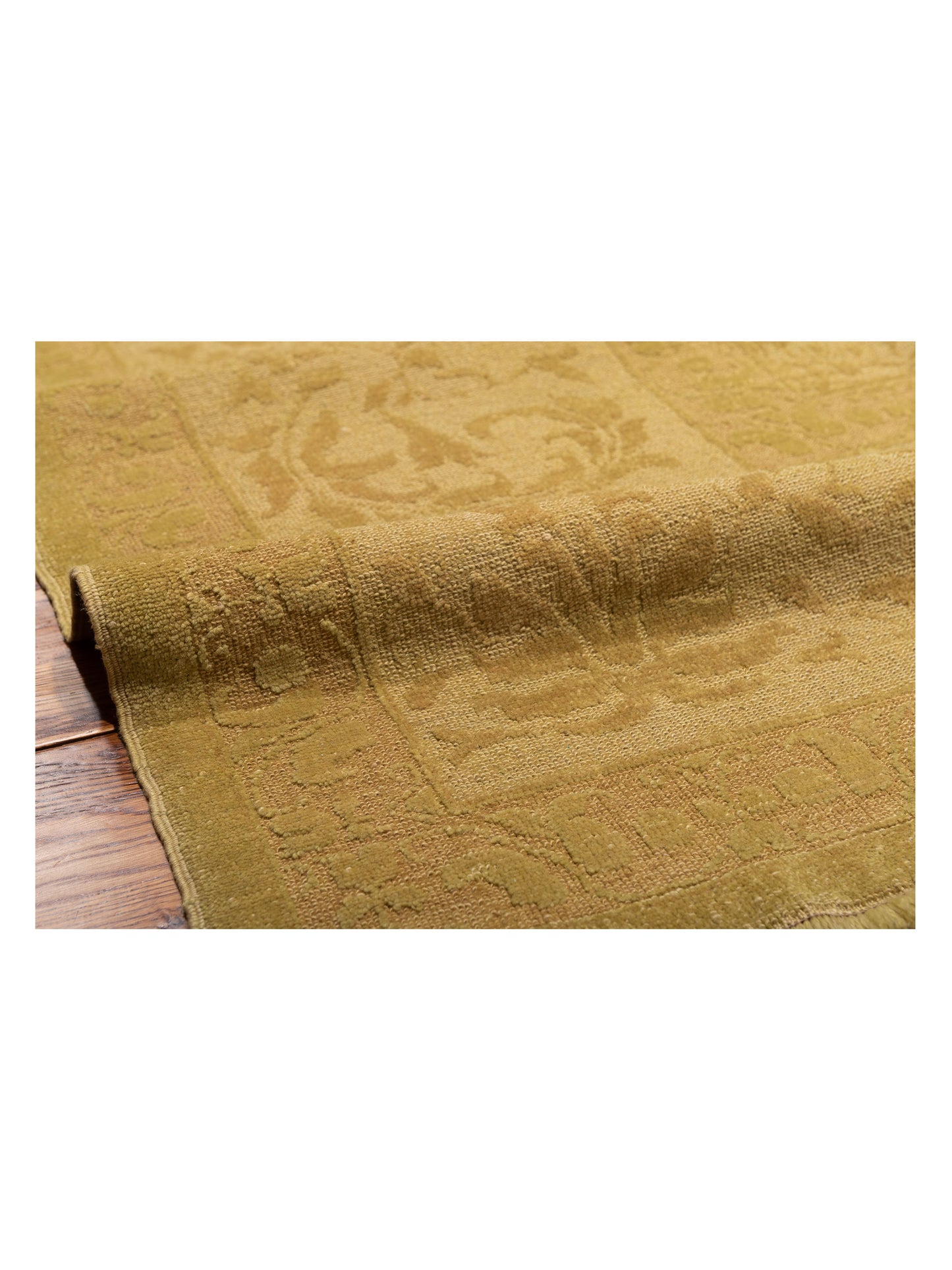 Color Bouquet 108853 Yellow Gold 11.11x15.3 Hand Knotted Rug