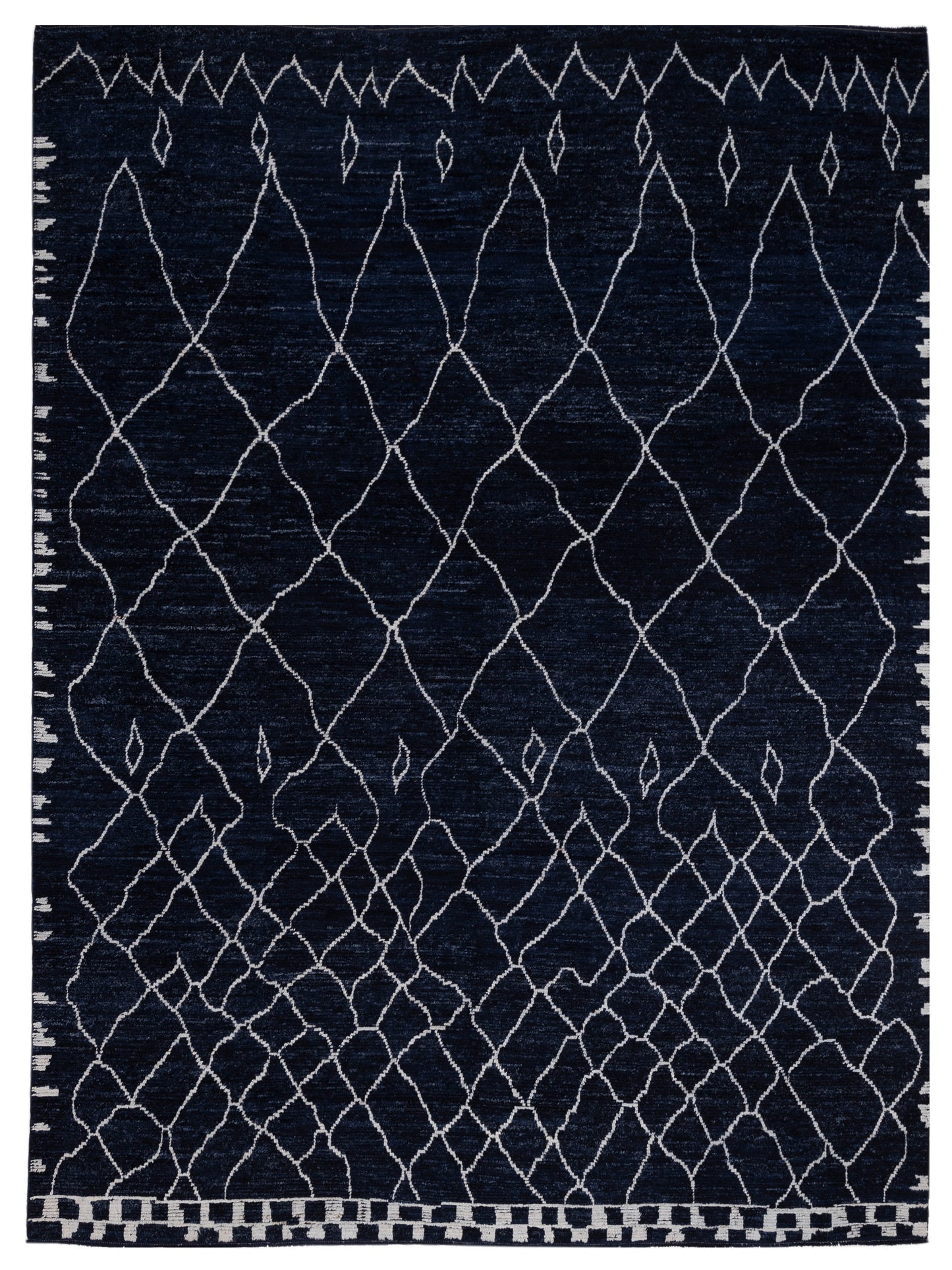 Pasha Berber Navy Ivory Contemporary
