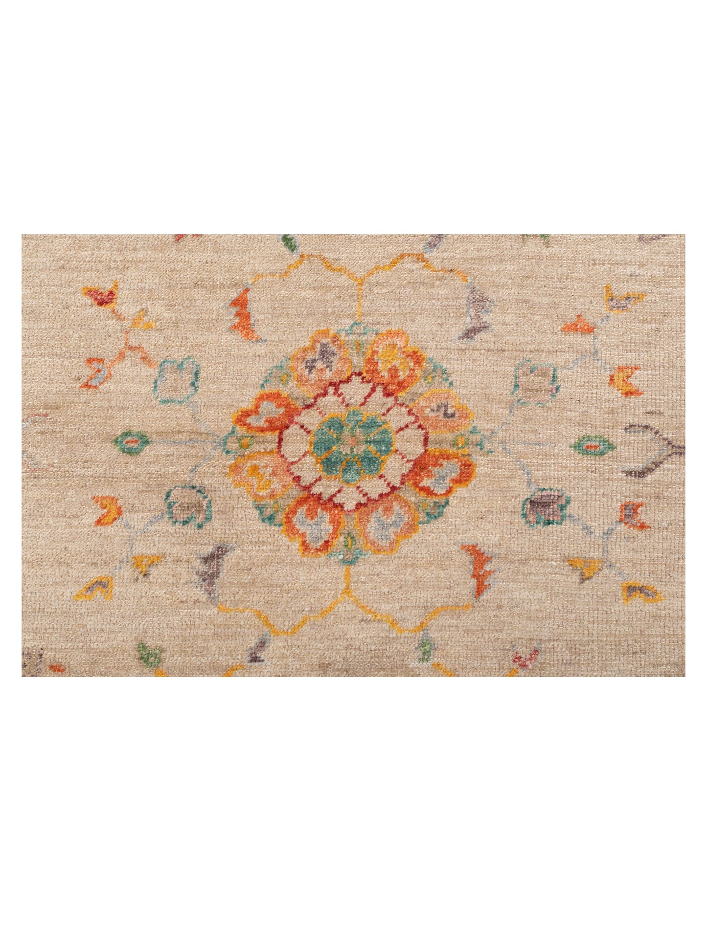 Angora Oushak 149916 Ivory Light Brown 10x13.5 Hand Knotted Rug