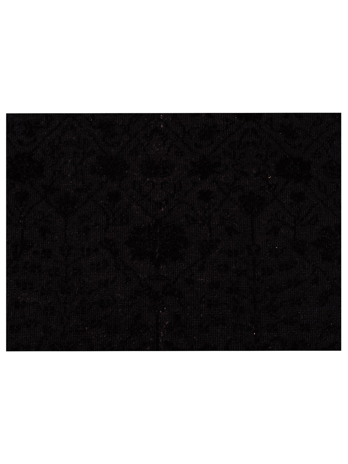 Vintage 108939 Black 6.7x9.1 Hand Knotted Rug