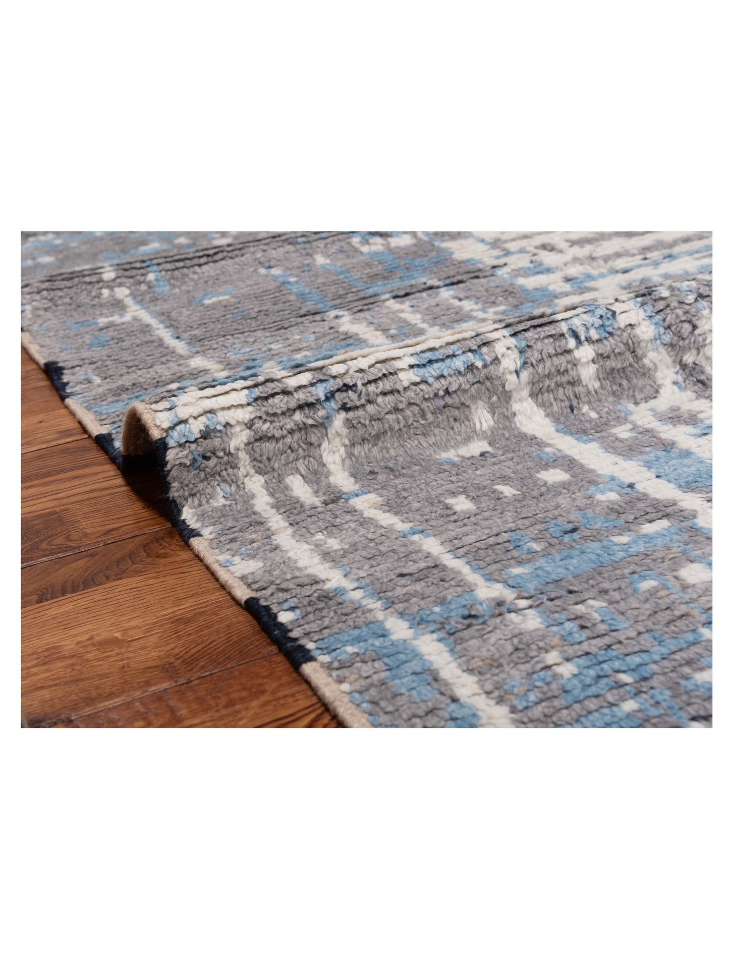 Atlas 150441 Ivory Gray 4x6.1 Hand Knotted Rug