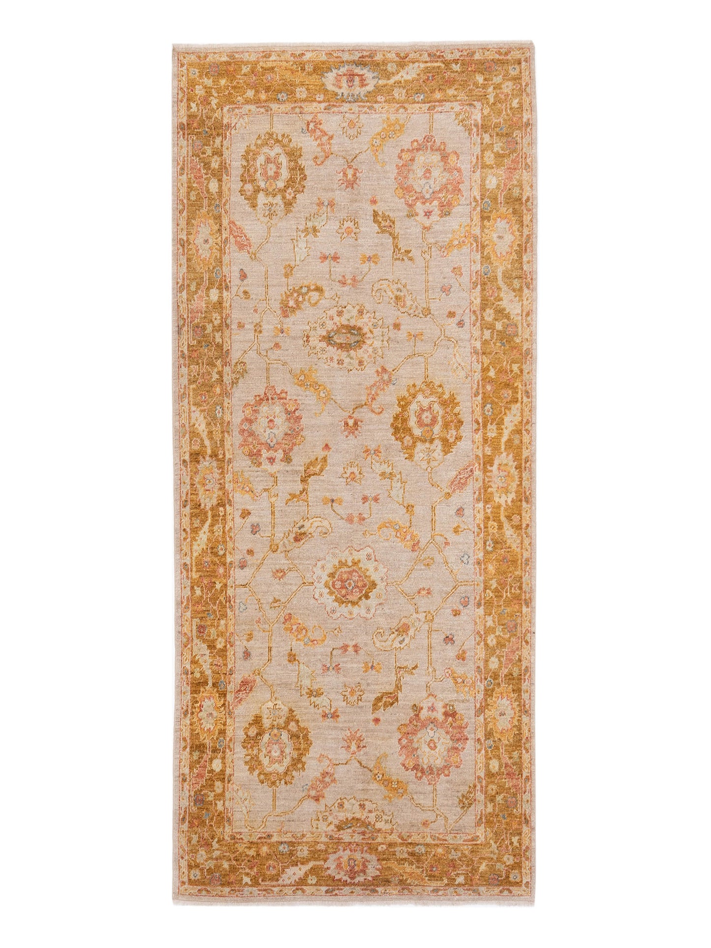 Anadol Angora Oushak Beige Mustard Traditional