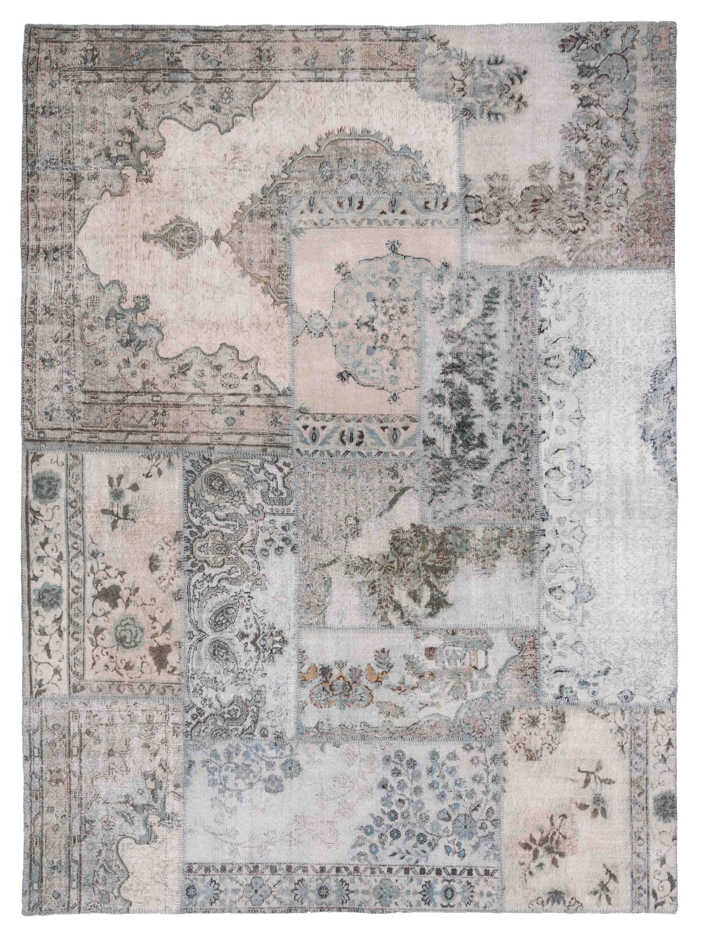 Pasha Turkish Vestige Patchwork Light Blue Contemporary