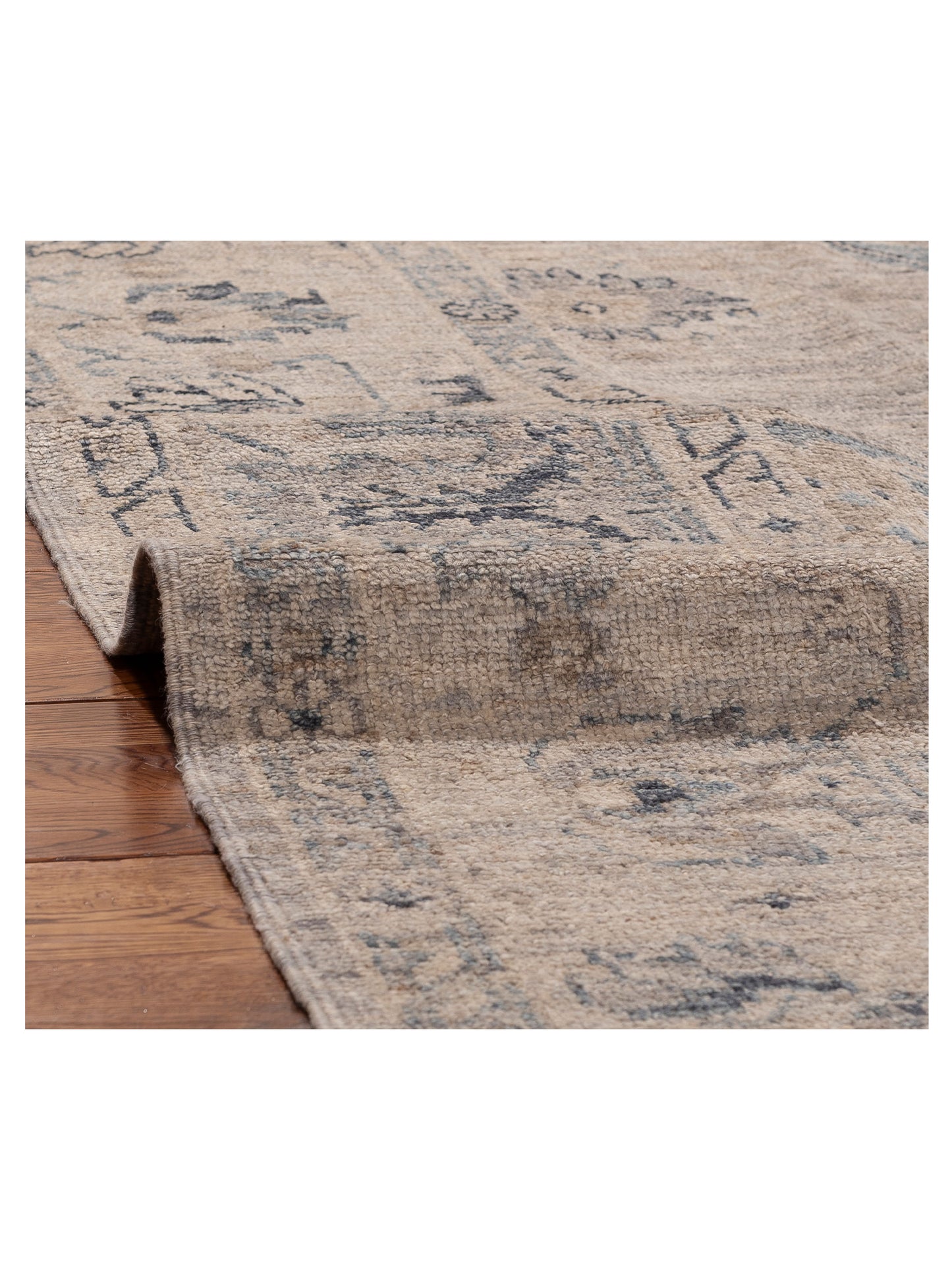 Angora Oushak 156089 Gray Gray 9.3x11.8 Hand Knotted Rug