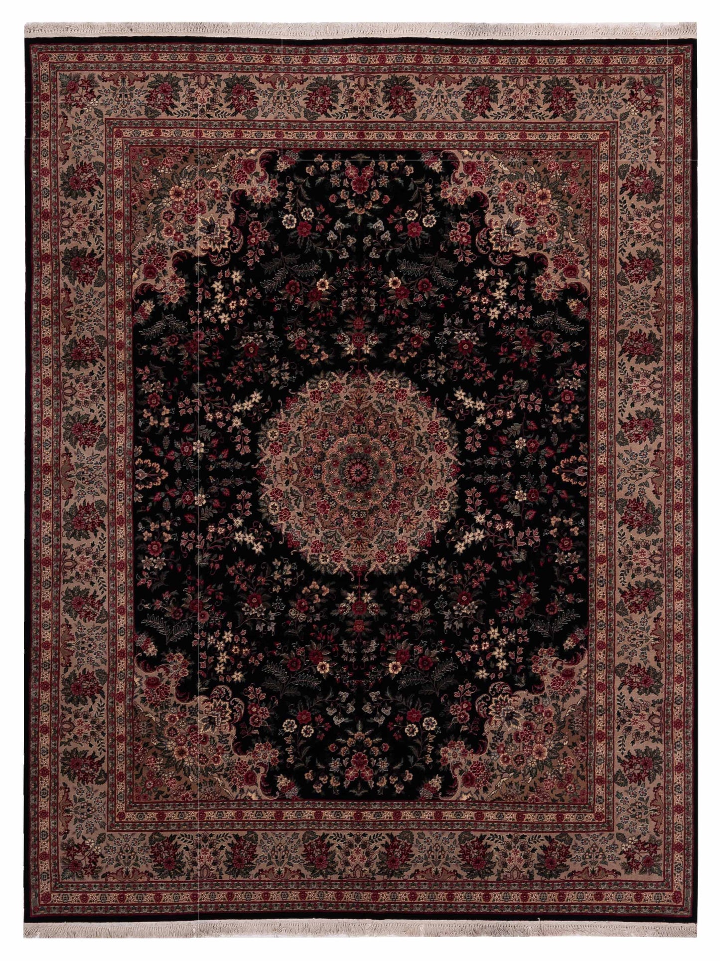 Pasha Magnolia Black Beige Traditional