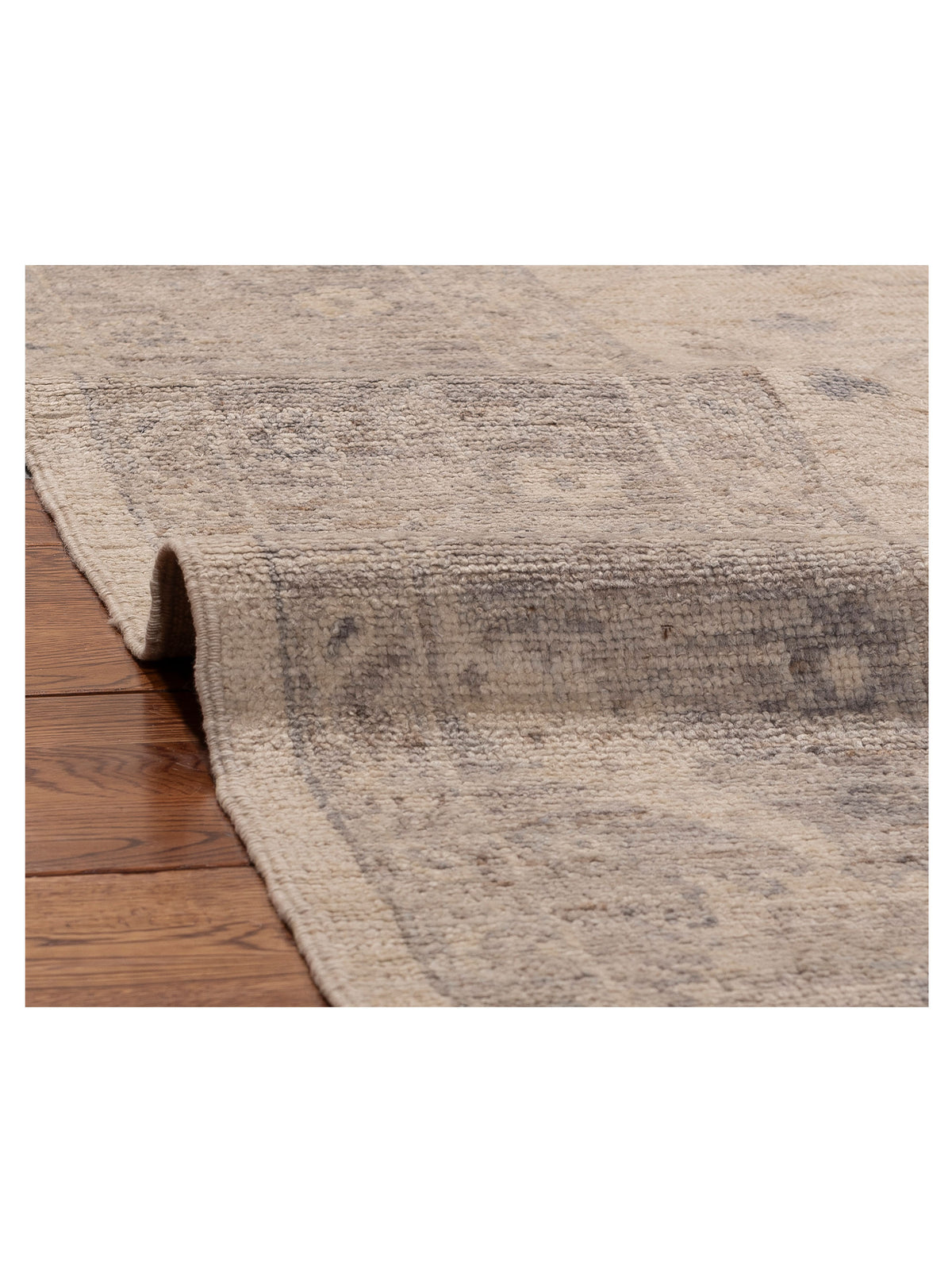 Angora Oushak 156178 Ivory Gray 8x9.9 Hand Knotted Rug