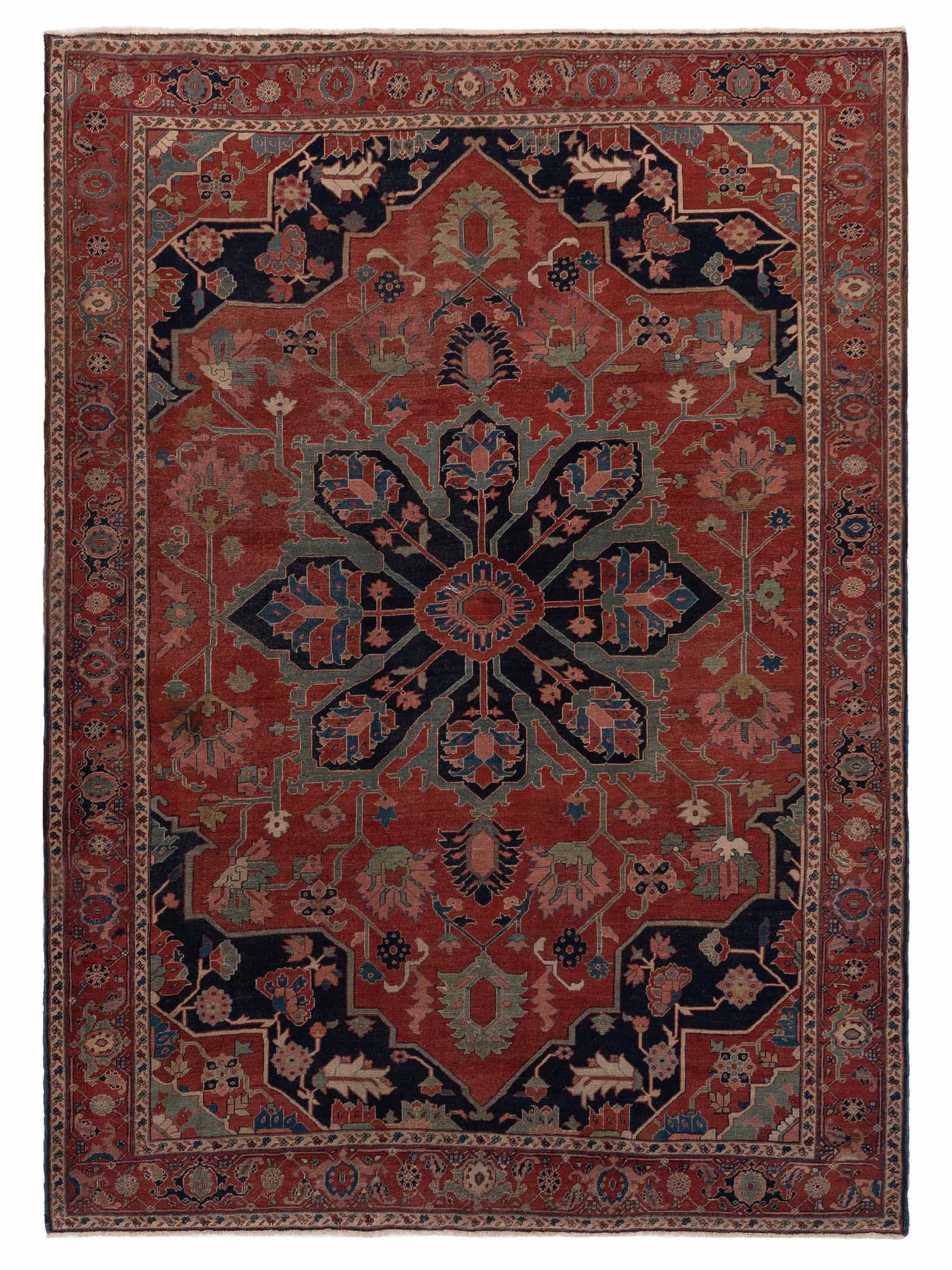 Pasha Persian Antique Red Navy Traditional