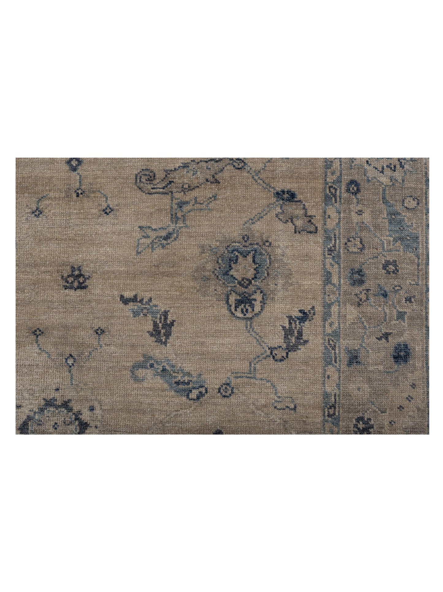 Angora Oushak 129164 Gray Gray 6.6x10.6 Hand Knotted Rug