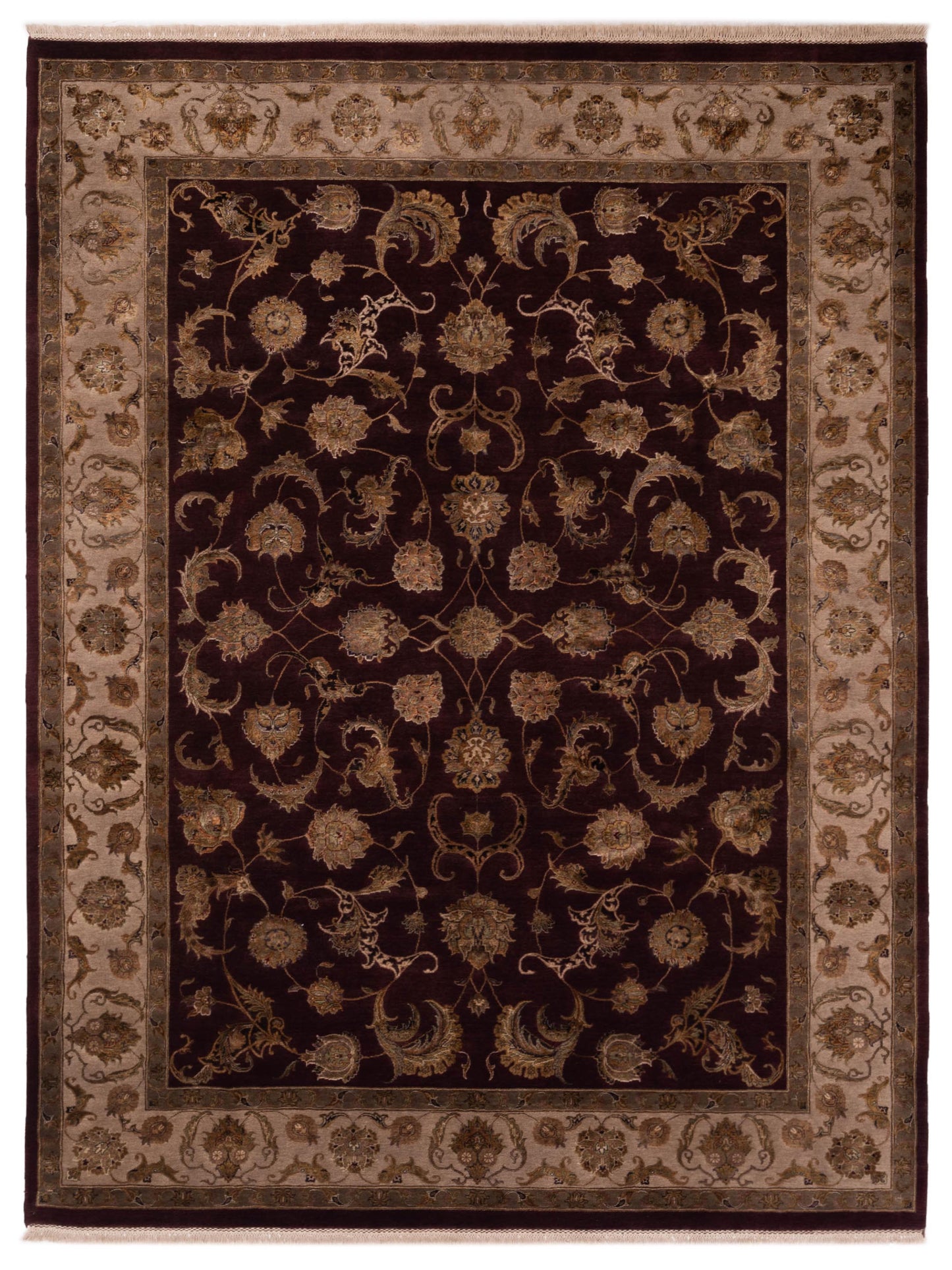 Rajpur Imperial Silk Plum Beige Transitional