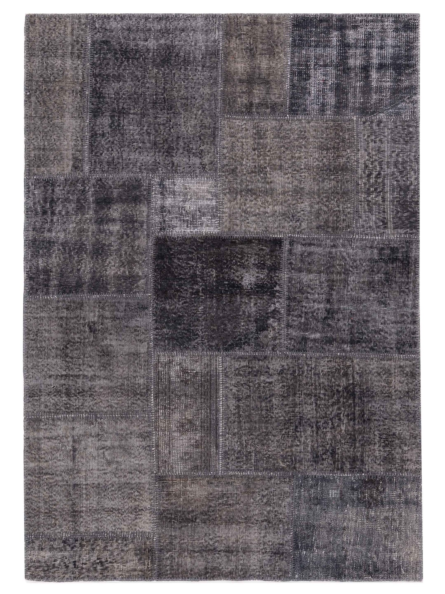 Pasha Turkish Vestige Patchwork Dark Gray Contemporary