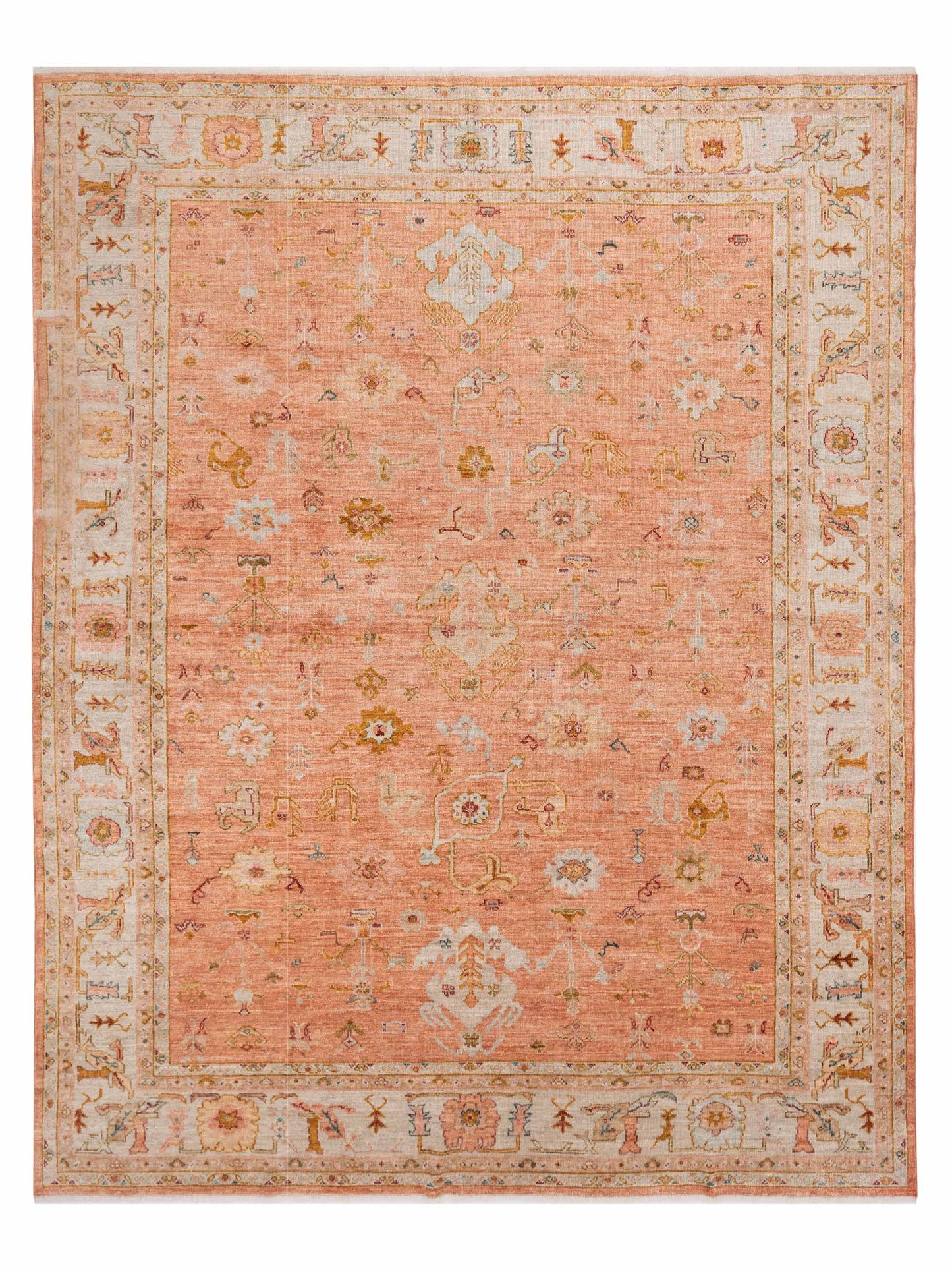Anadol Angora Oushak Pink Ivory Traditional