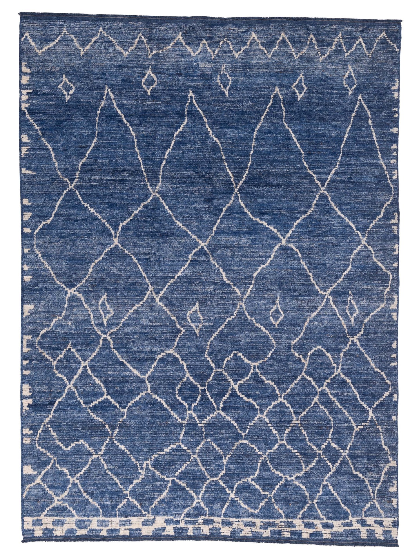 Pasha Berber Blue Ivory Contemporary