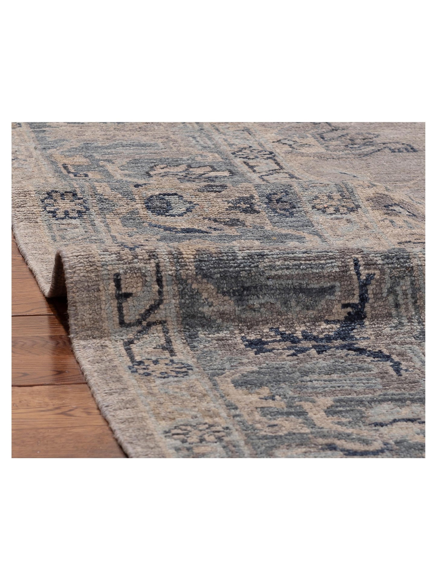 Angora Oushak 156179 Gray Blue 8.4x9.10 Hand Knotted Rug
