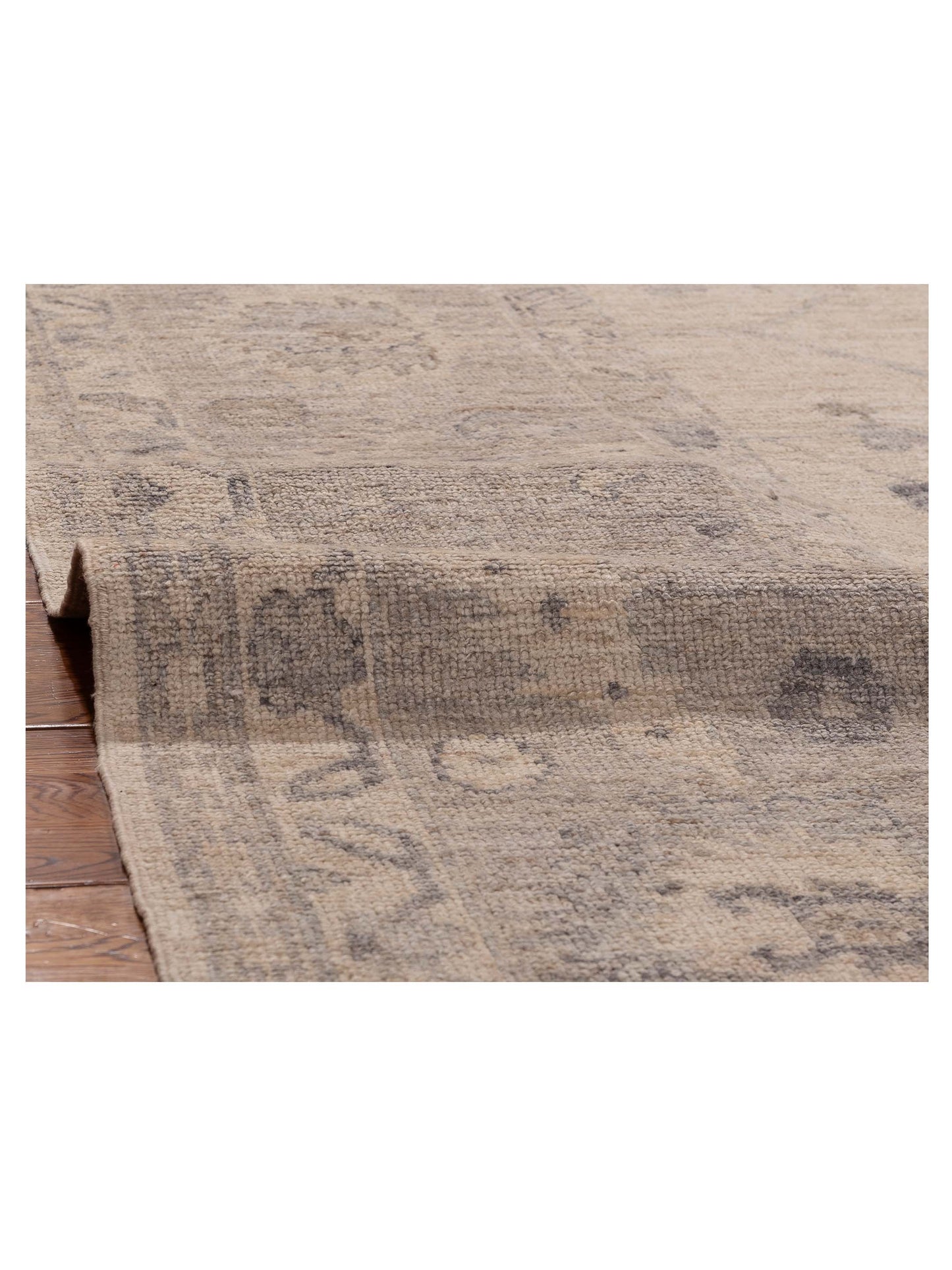 Angora Oushak 156159 Ivory Gray 10x14 Hand Knotted Rug