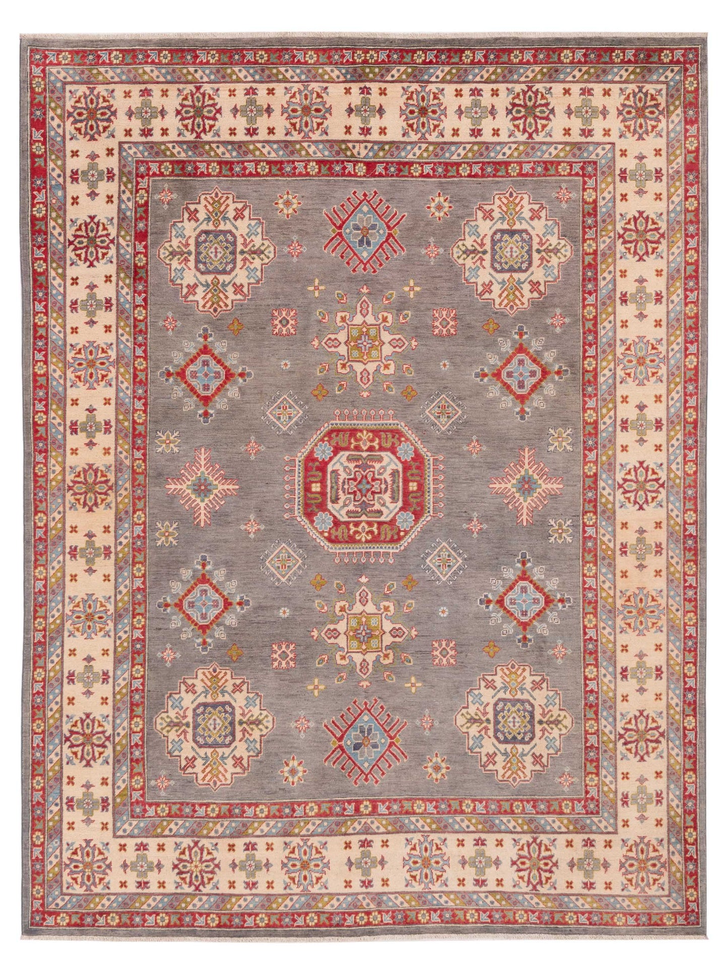 Nomad Kazak Gray Ivory Tribal