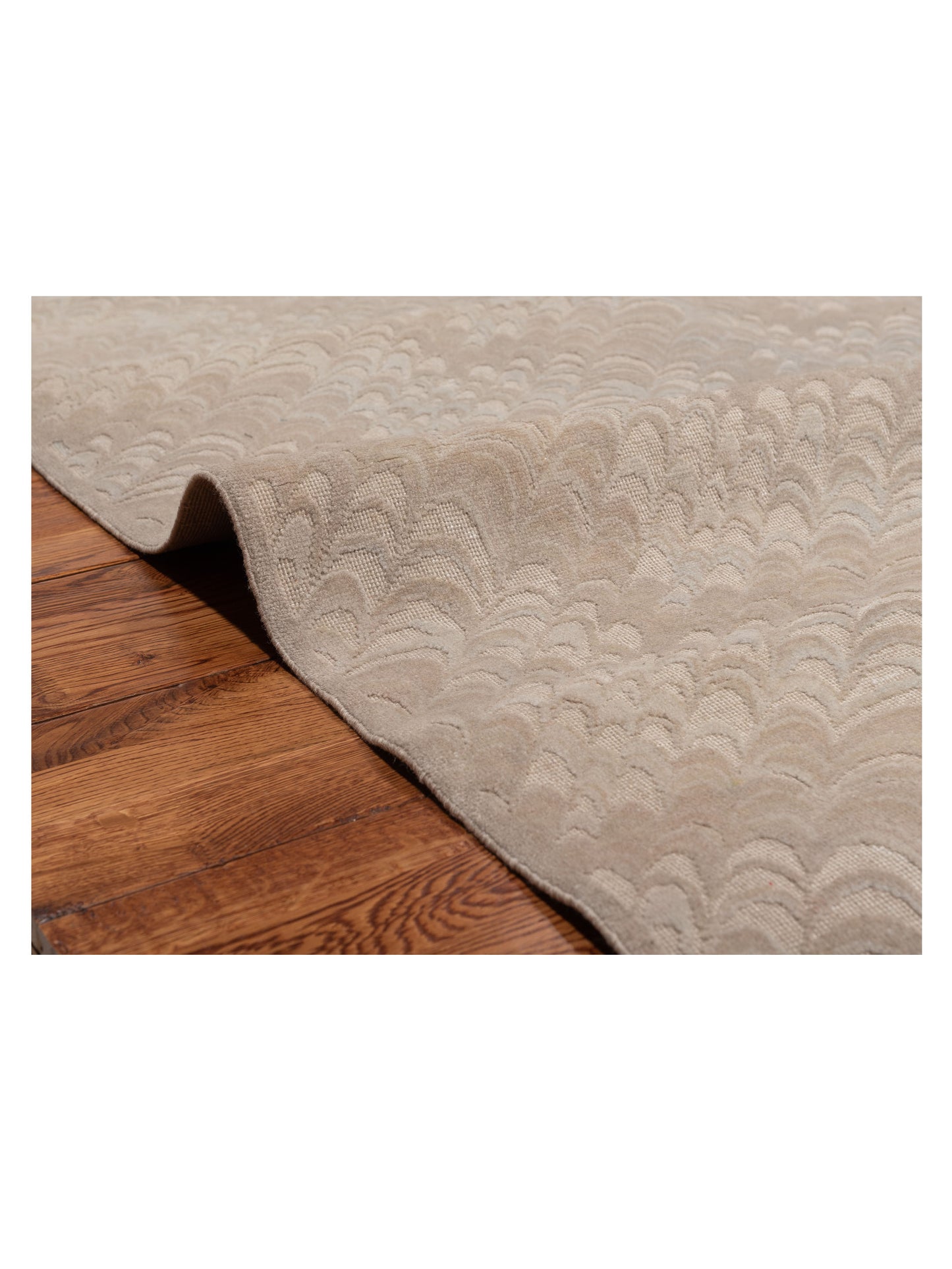 Vintage 122680 Silver 7.2x8.6 Hand Knotted Rug