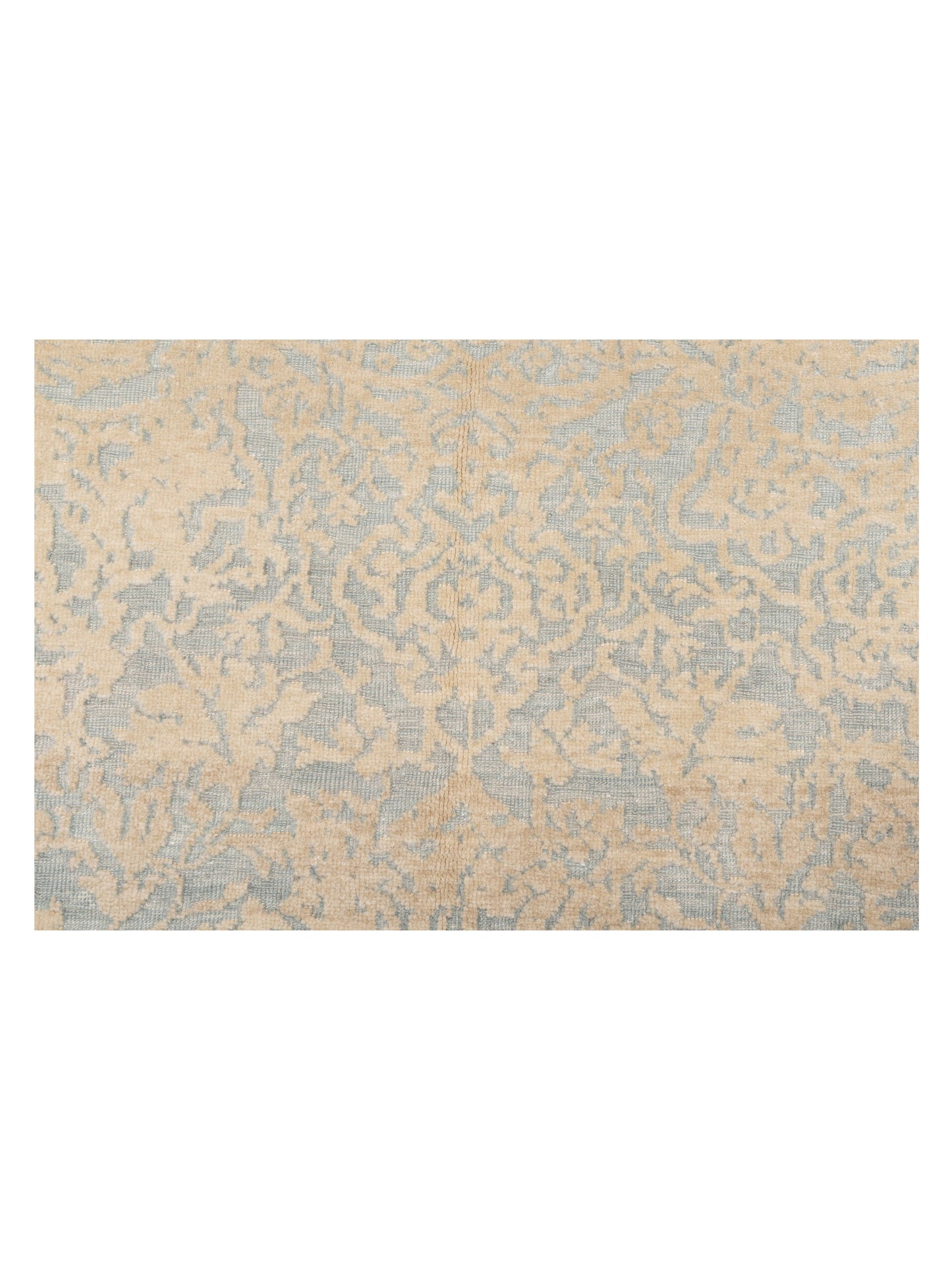 Defne Emet Ice Blue Beige 6.2x8.10 Hand Knotted Rug