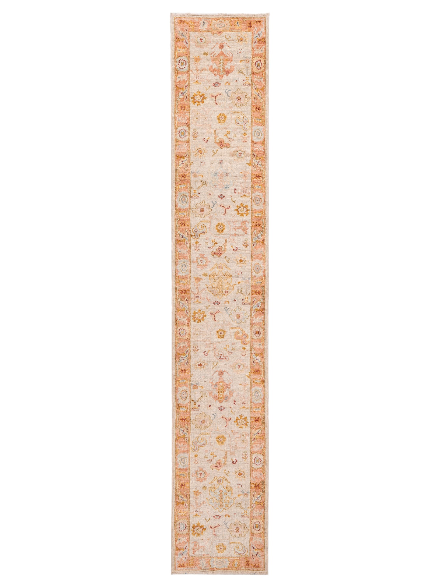 Anadol Angora Oushak Beige Pink Traditional