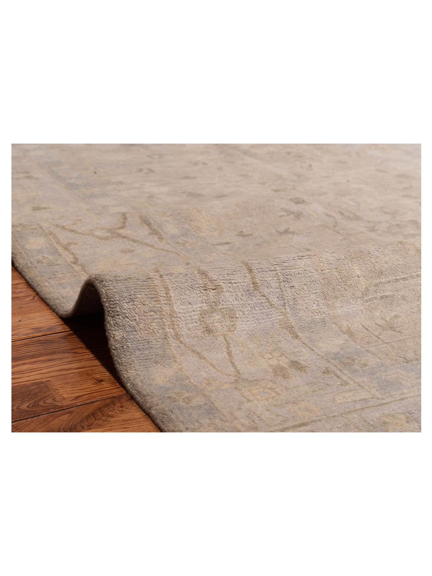 Oushak Shah 120422 Gray Gray 6x9 Hand Knotted Rug