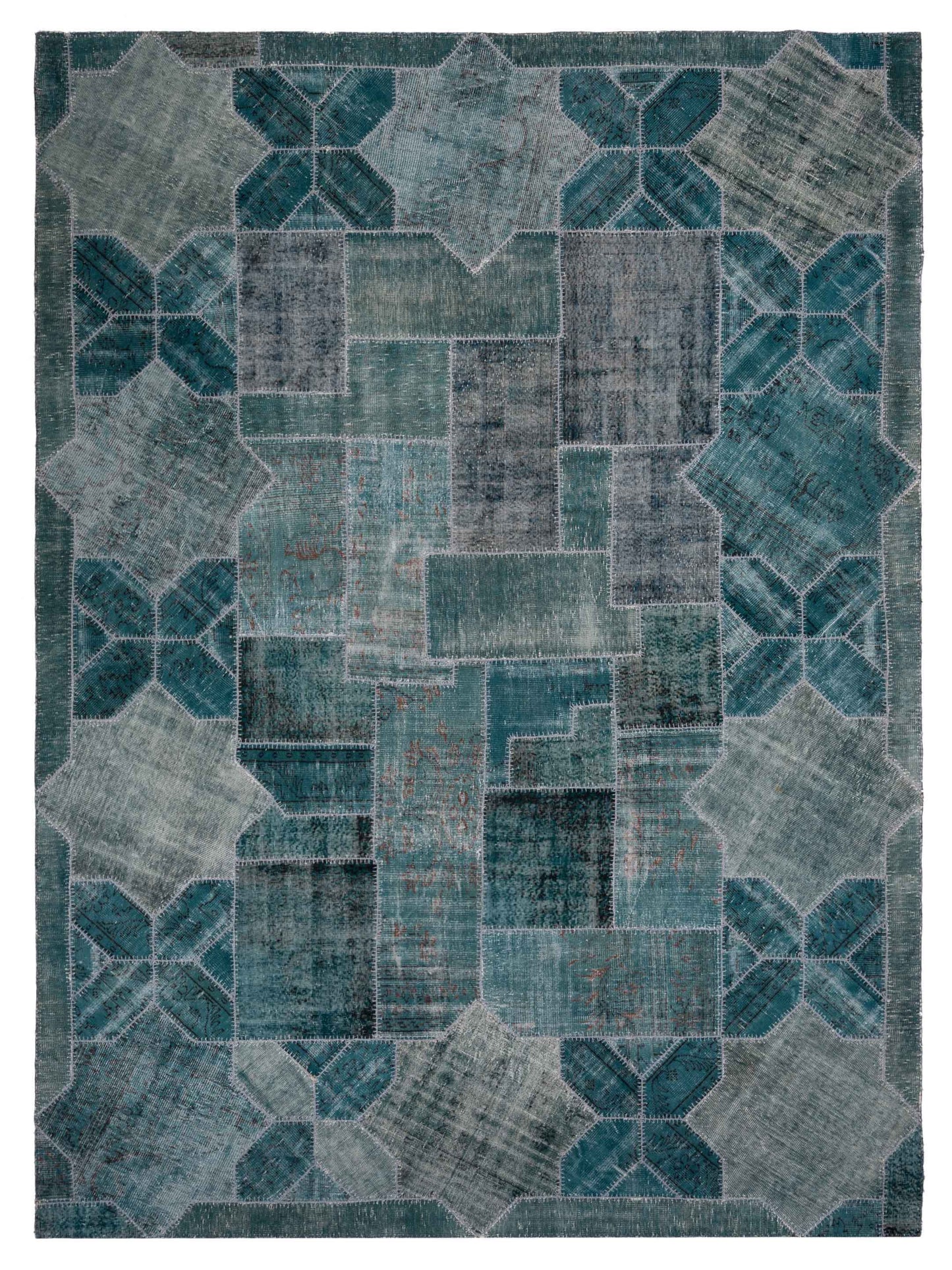 Pasha Turkish Vestige Patchwork Green Contemporary