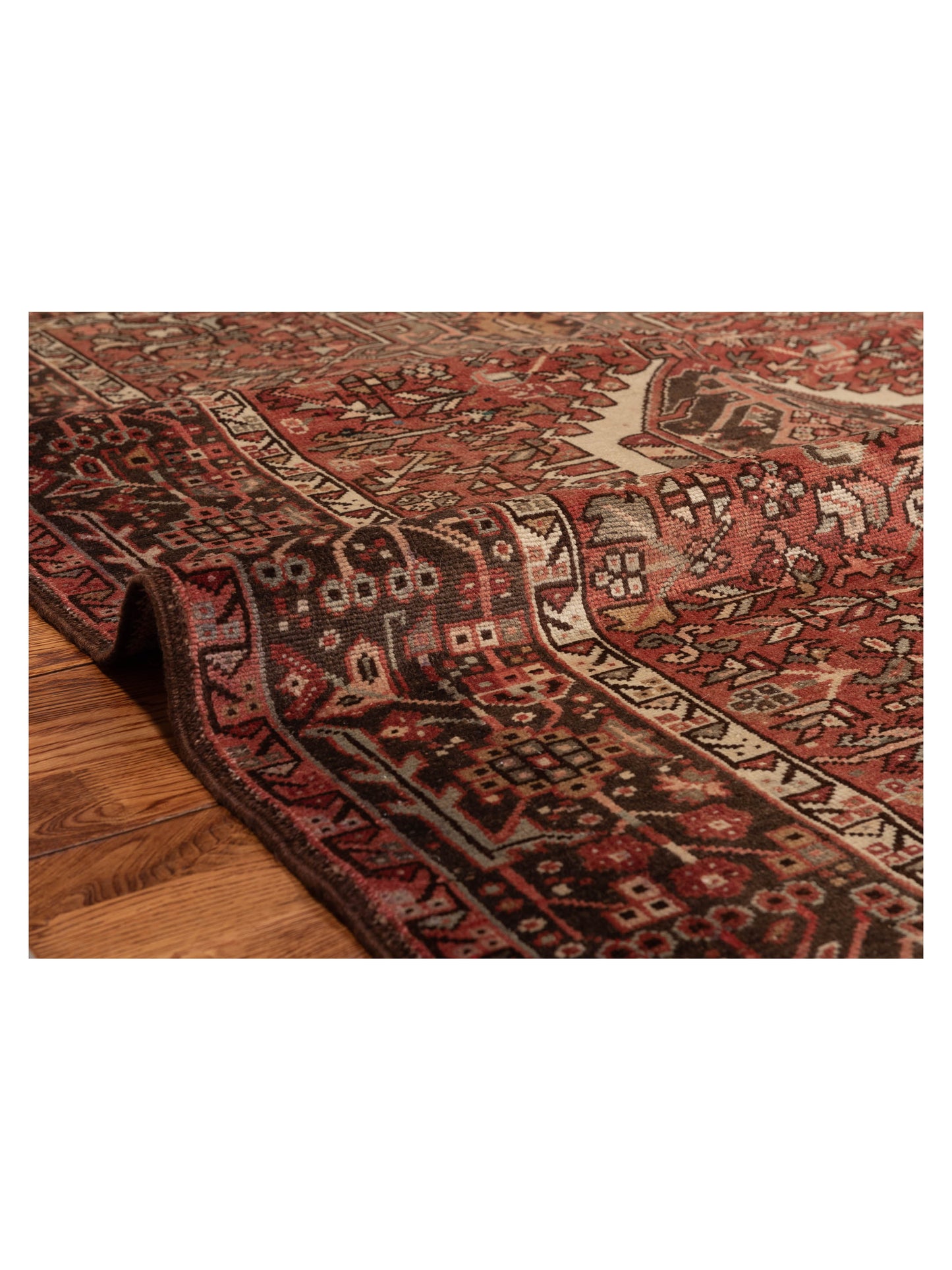 Persian 80647 Red Brown 5.1x6.2 Hand Knotted Rug