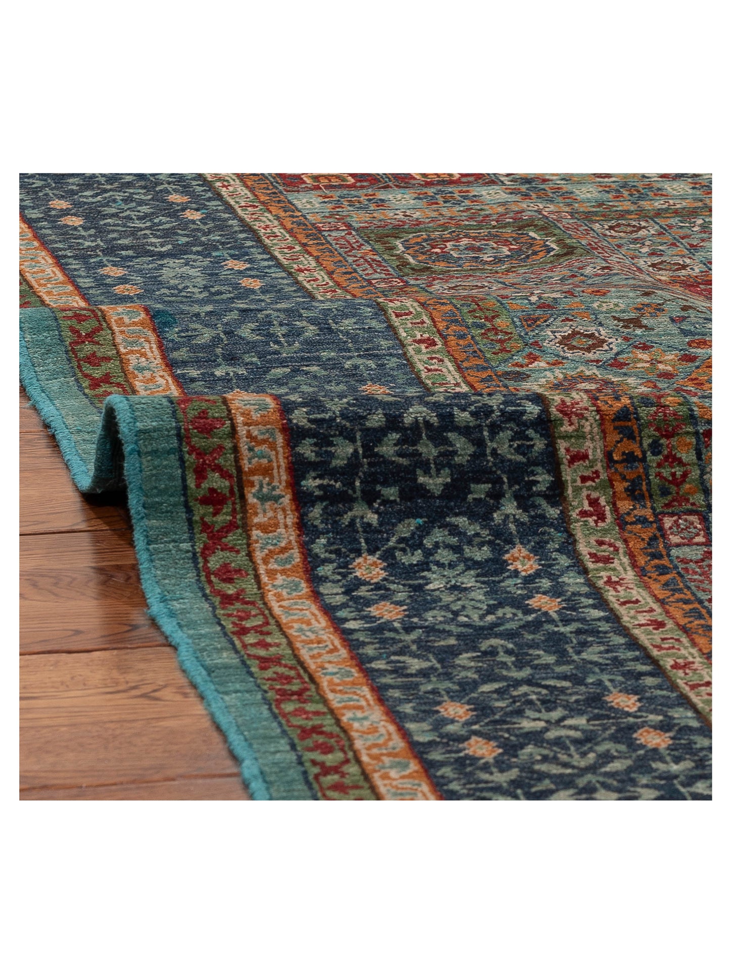 Artisan Mamluk 154613 Blue Blue 5.10x8 Hand Knotted Rug