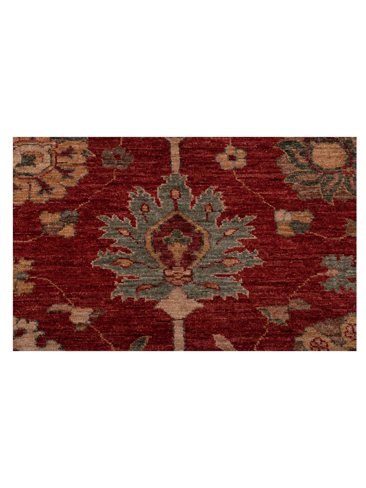 Elvan Turku Red Gold 12.1x17.6 Hand Knotted Rug