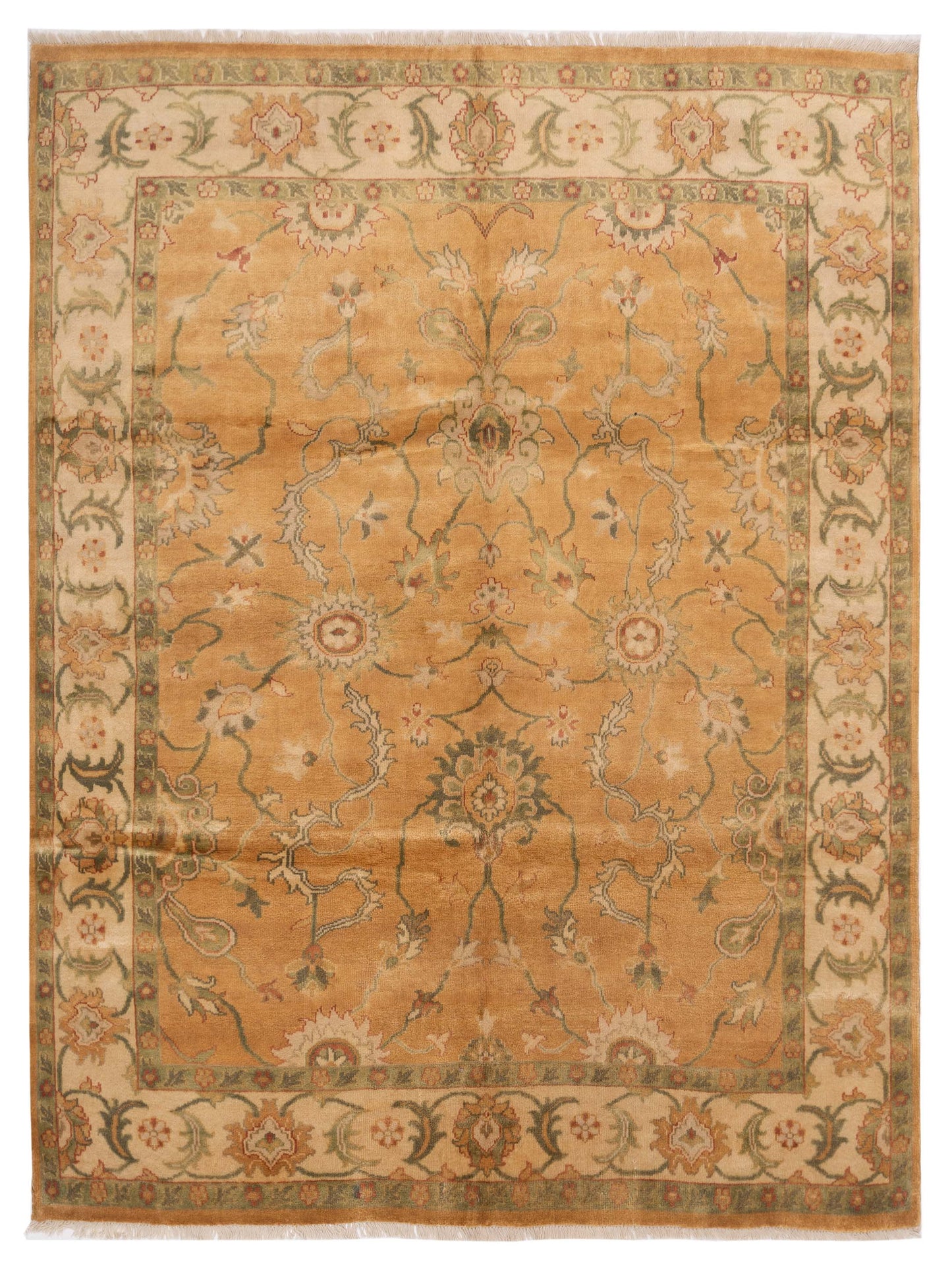 Rajpur Oushak Shah Gold Ivory Traditional