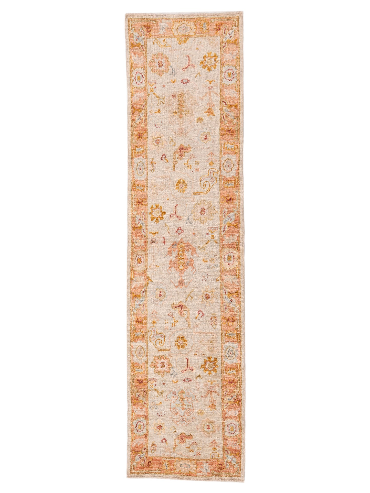 Anadol Angora Oushak Beige Pink Traditional