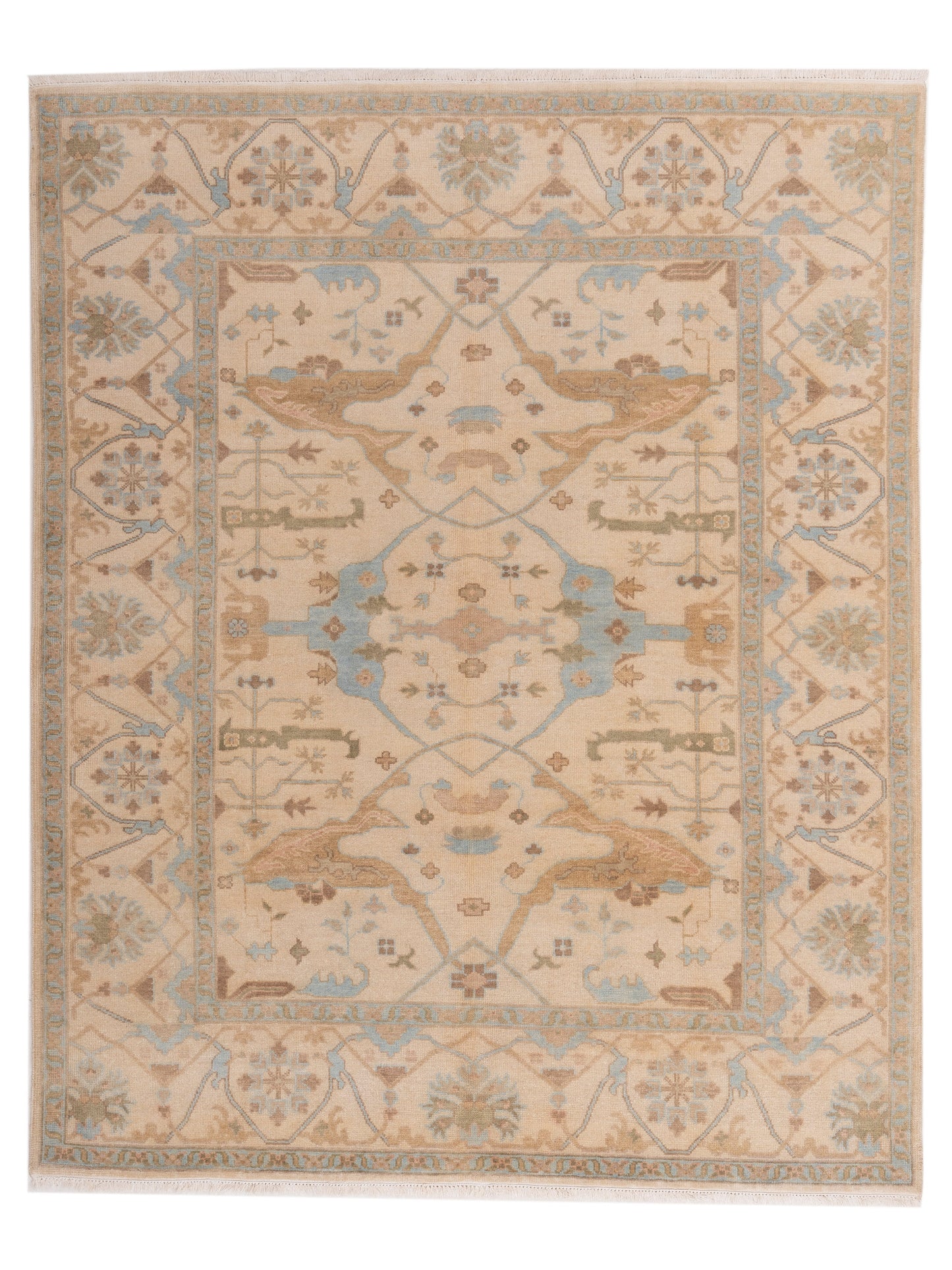 Rajpur Oushak Shah Ivory Cream Traditional
