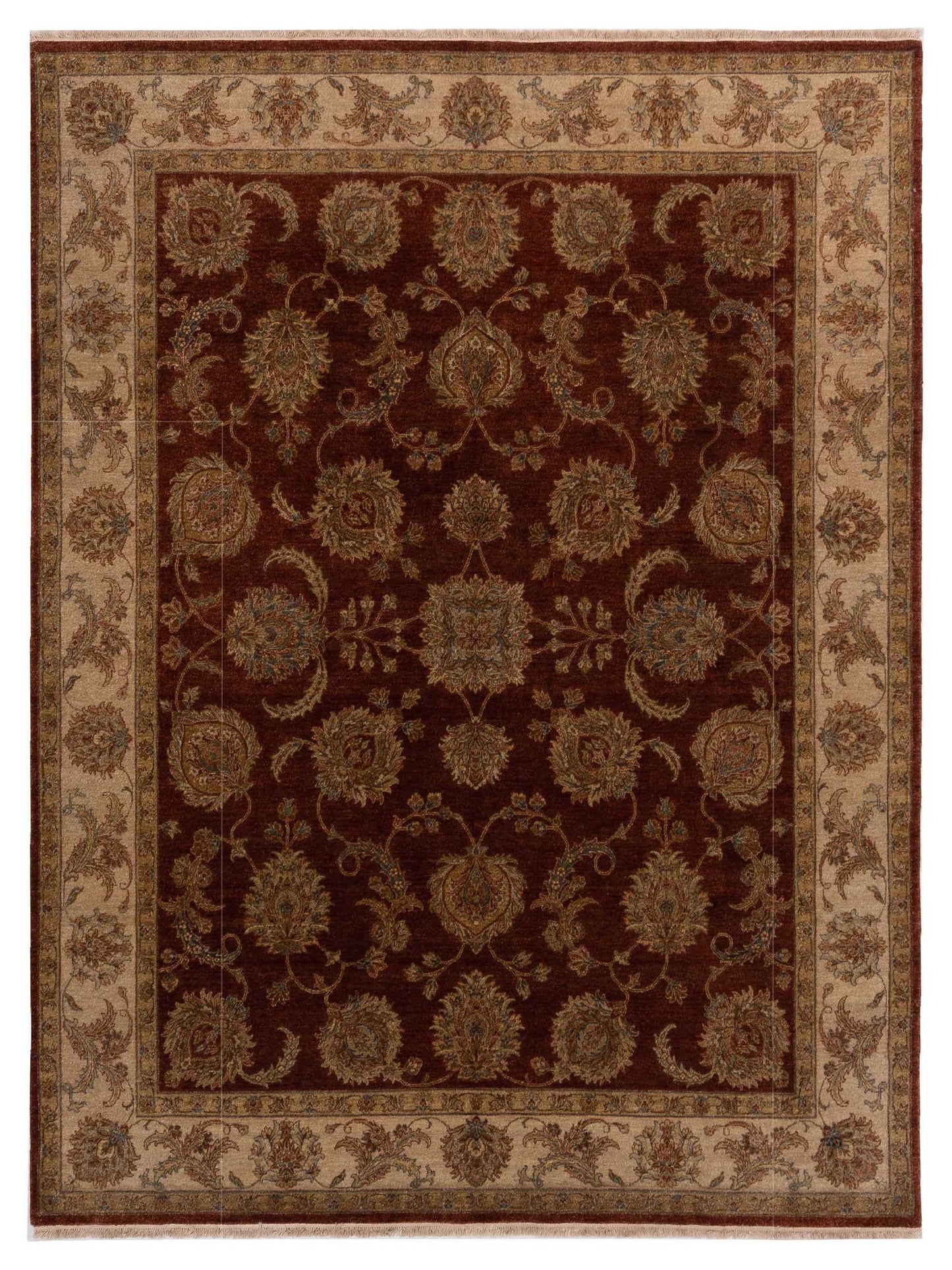 Rajpur Ghazani Rust Ivory Traditional