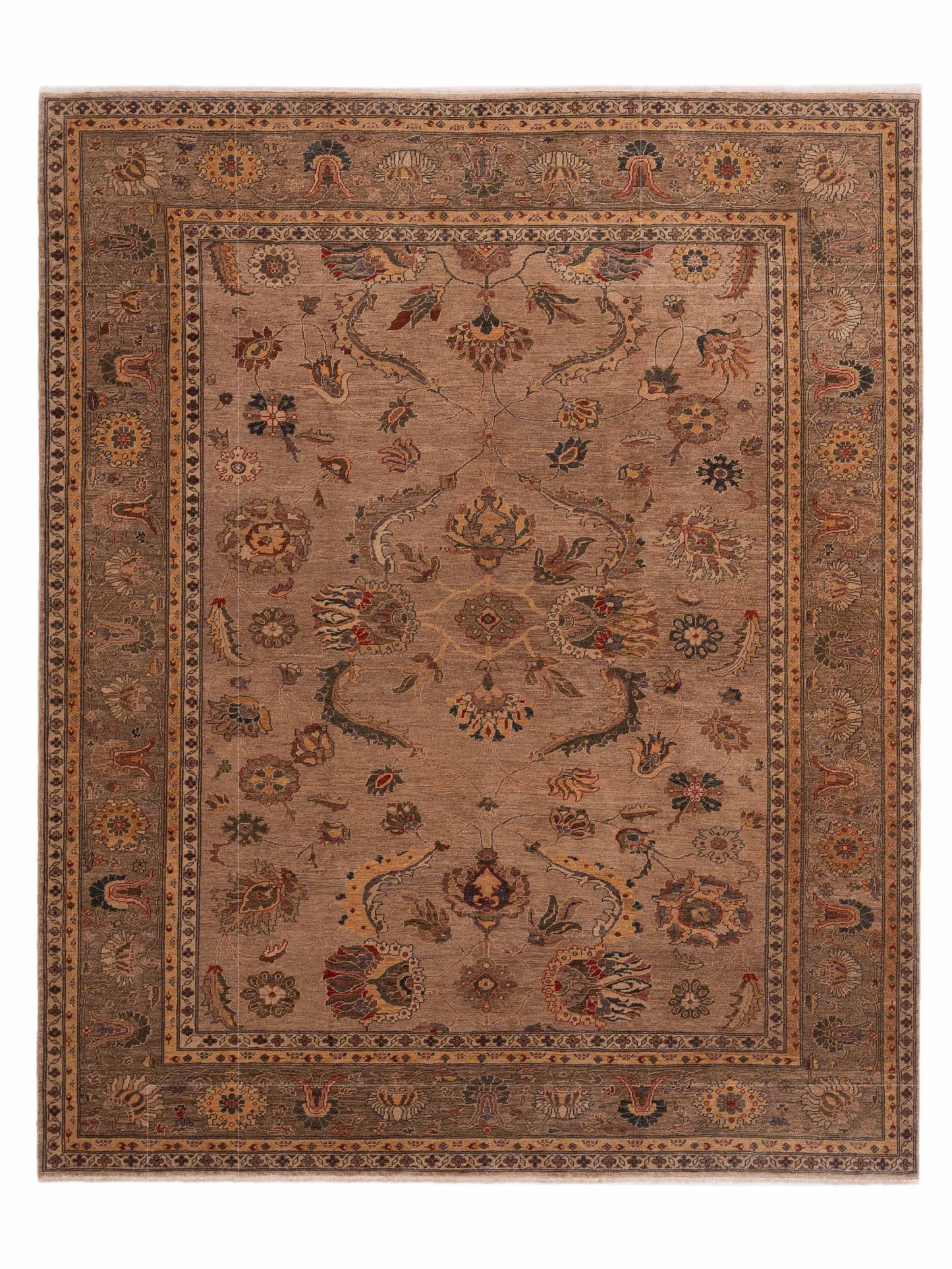 Pasha Turkish Elvan Taupe Silver Traditional