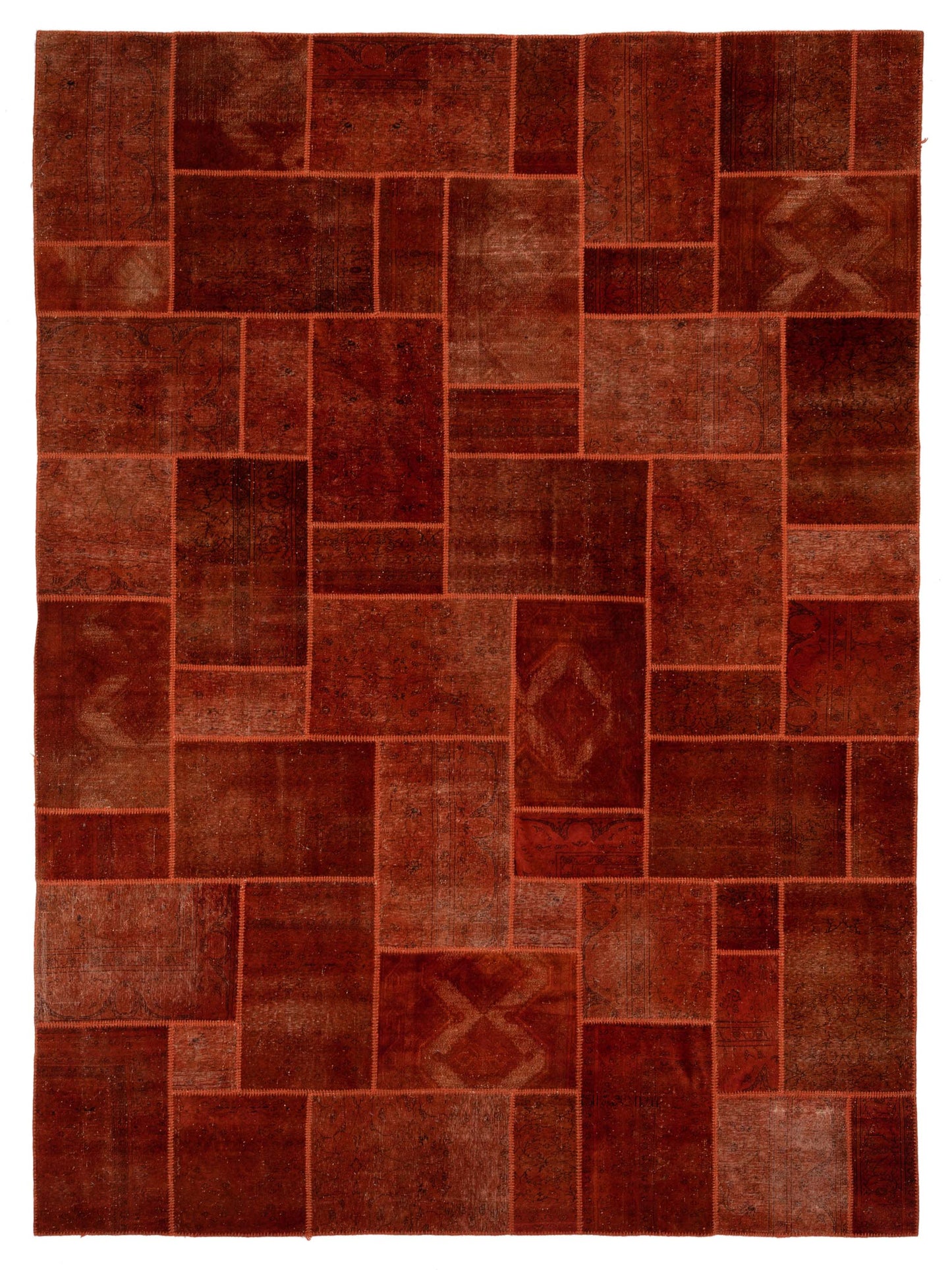 Pasha Turkish Vestige Patchwork Orange Contemporary