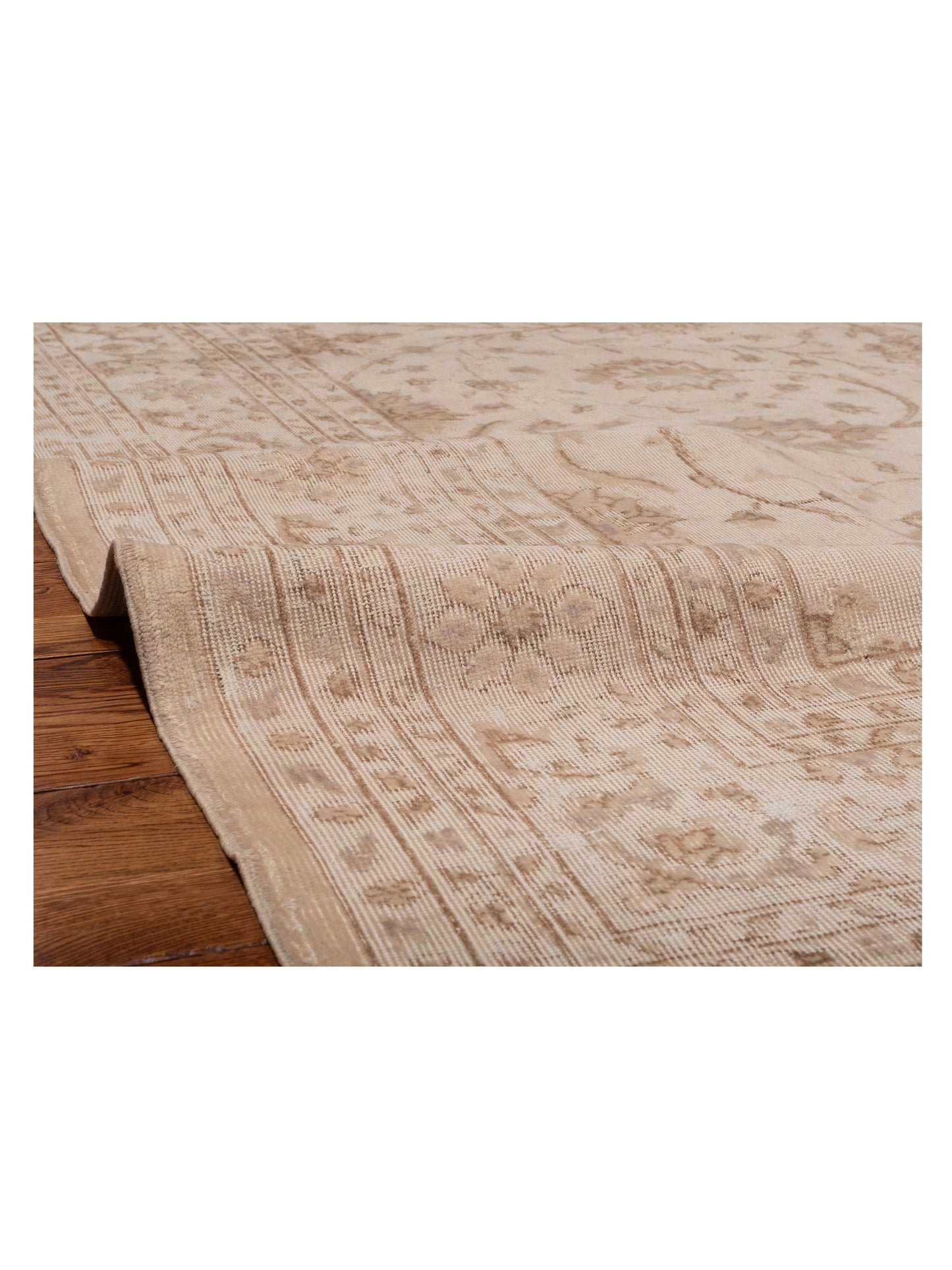 Vintage 125528 Ivory 8.9x11.4 Hand Knotted Rug