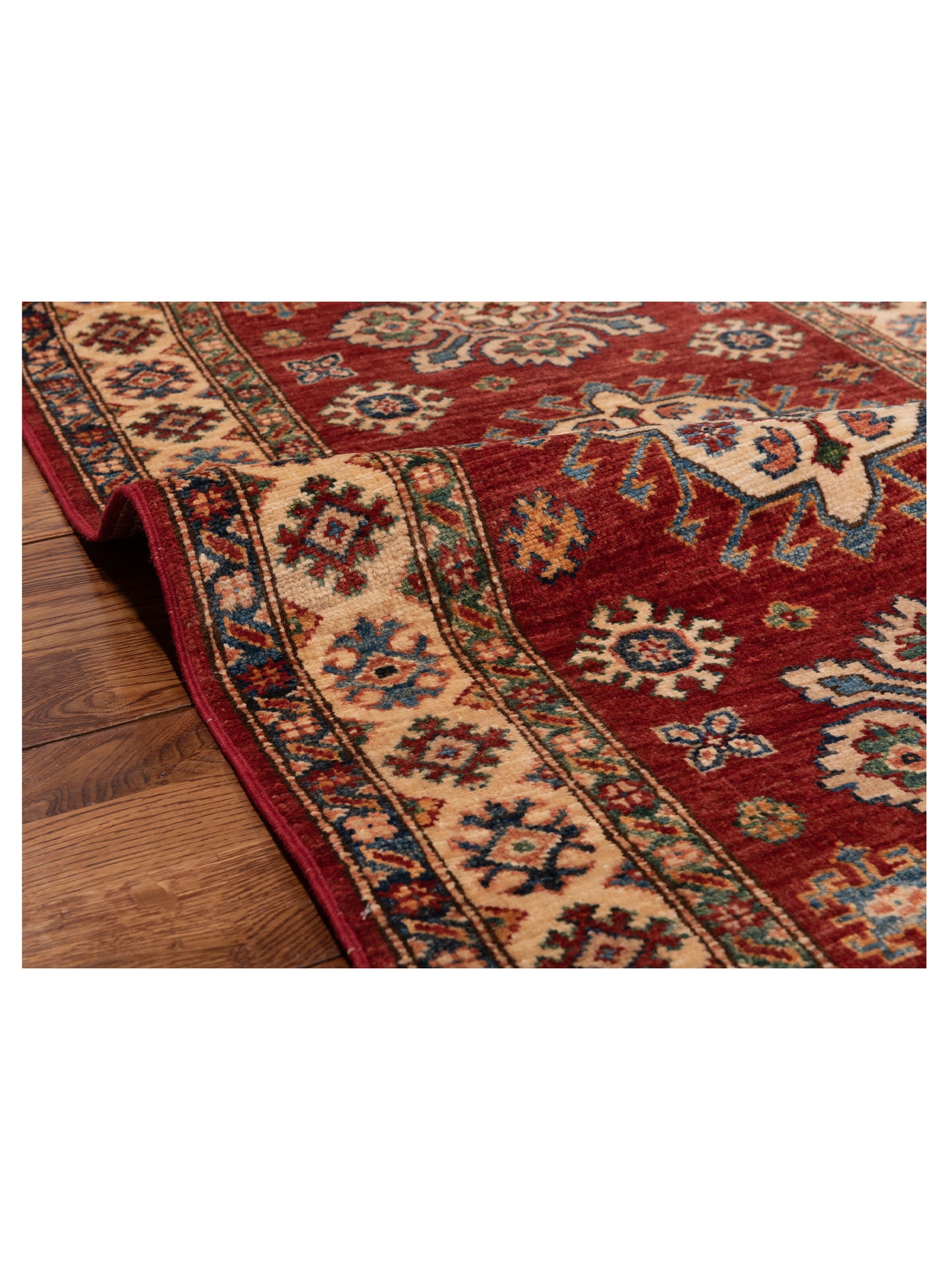 Artisan Kazak 148955 Red Ivory 2.8x4 Hand Knotted Rug
