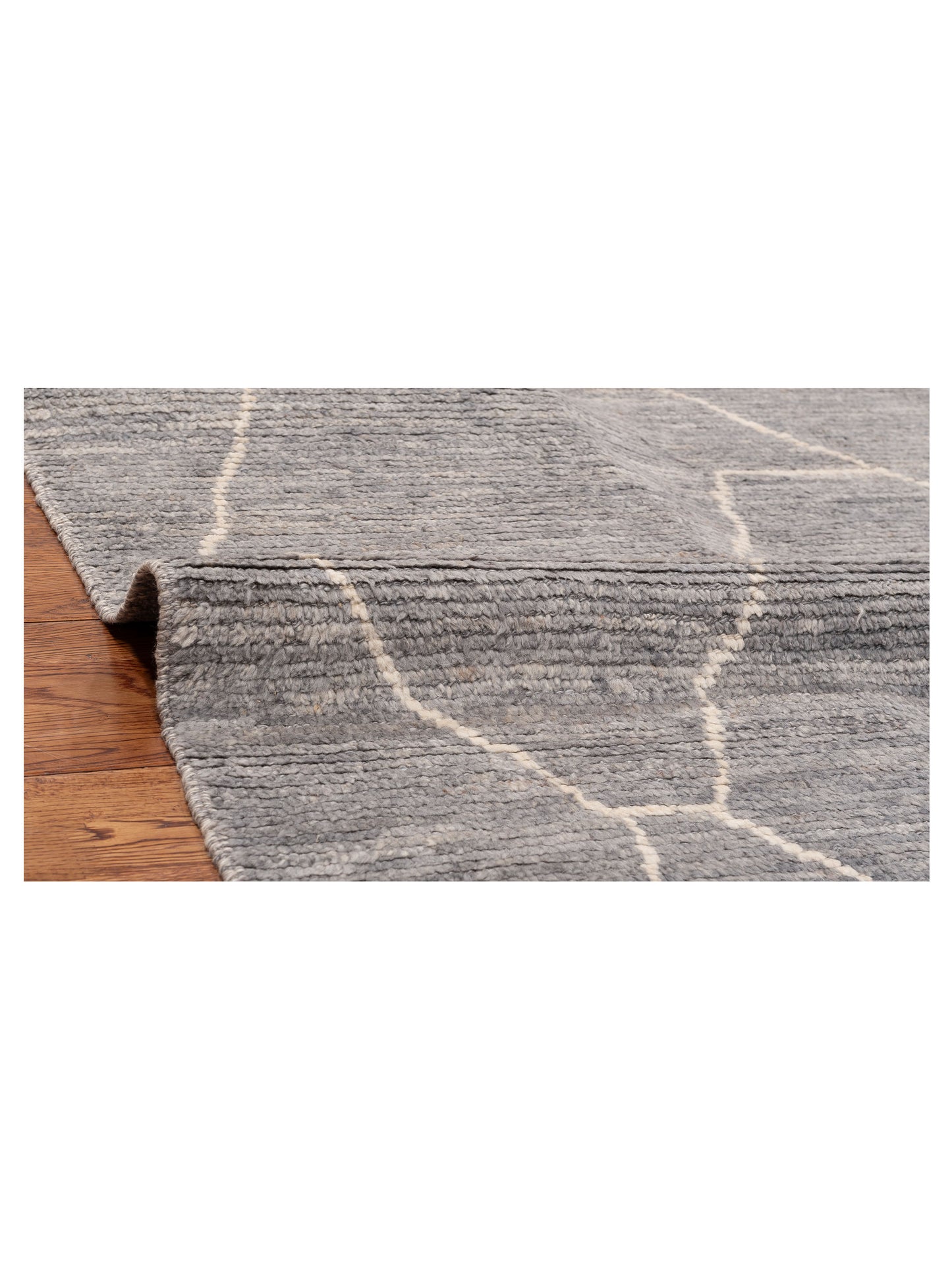 Berber Efes Gray Ivory 6.9x9.9 Hand Knotted Rug