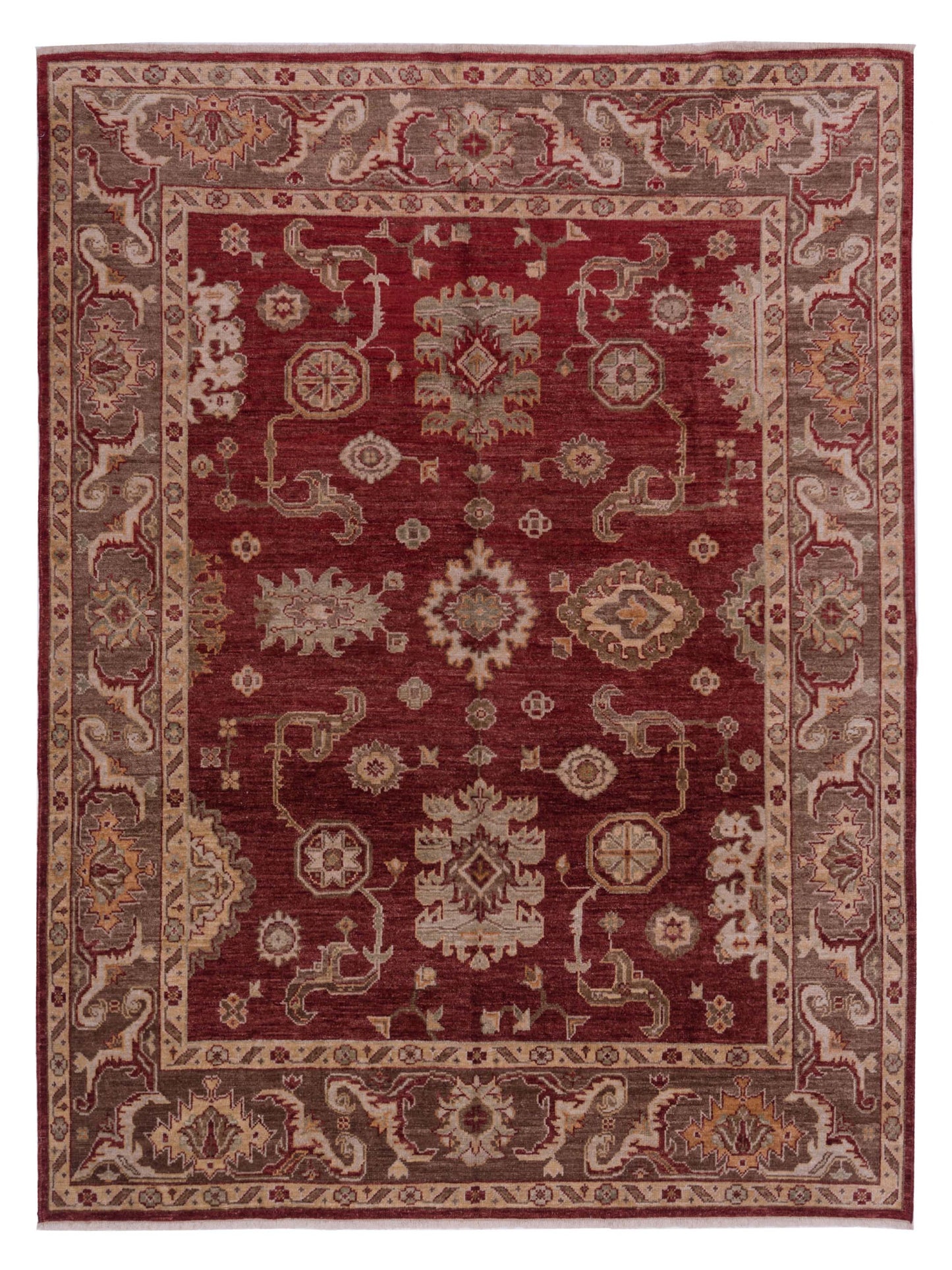 Anadol Angora Oushak Red Brown Traditional