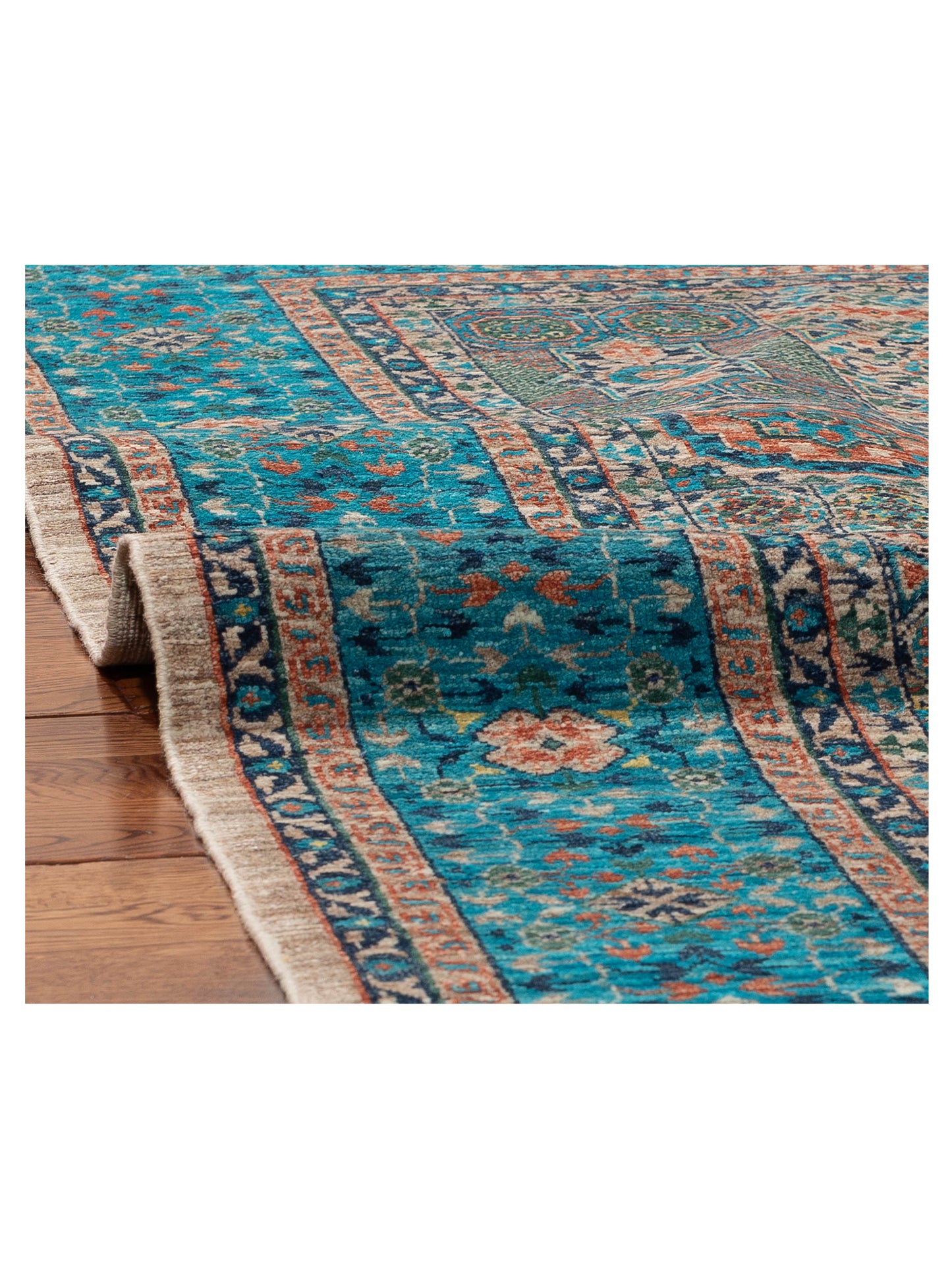 Artisan Mamluk 154650 Blue Blue 5.10x7.9 Hand Knotted Rug